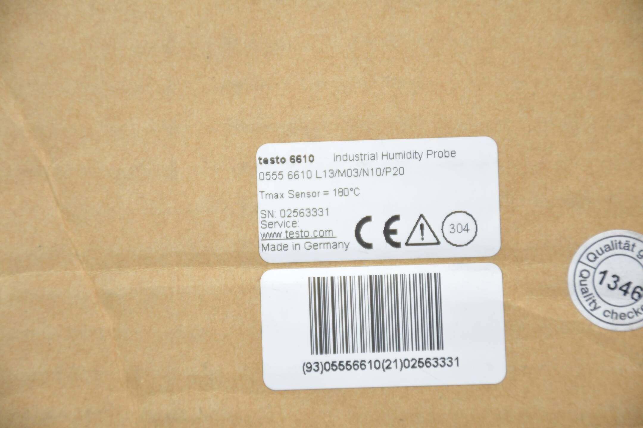 Testo Feuchte-Messumformer 6610 0555 6610 L13/M03/N10/P20