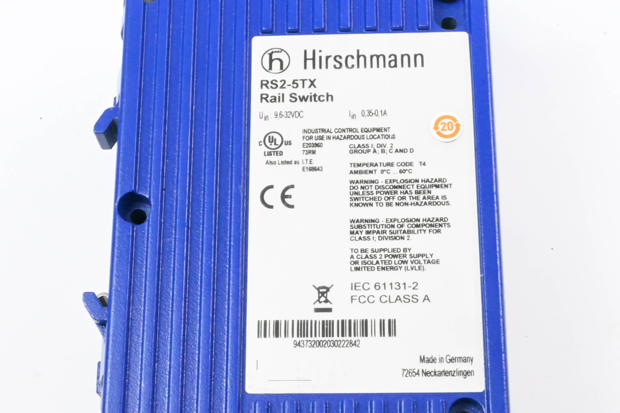 Hirschmann Rail Switch RS2-5TX