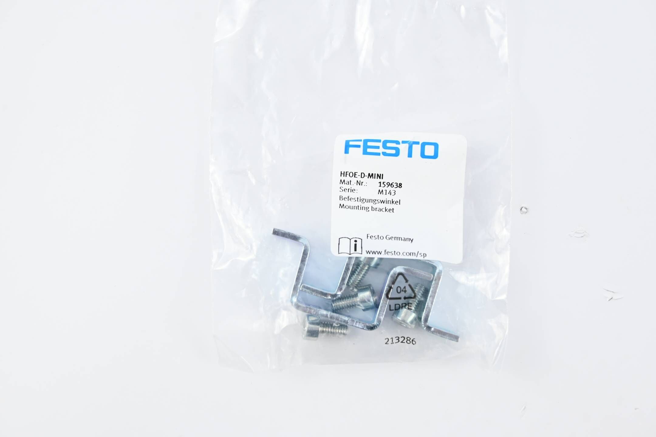 Festo Befestigungswinkel 9 Stück HFOE-D-MINI ( 159638 )