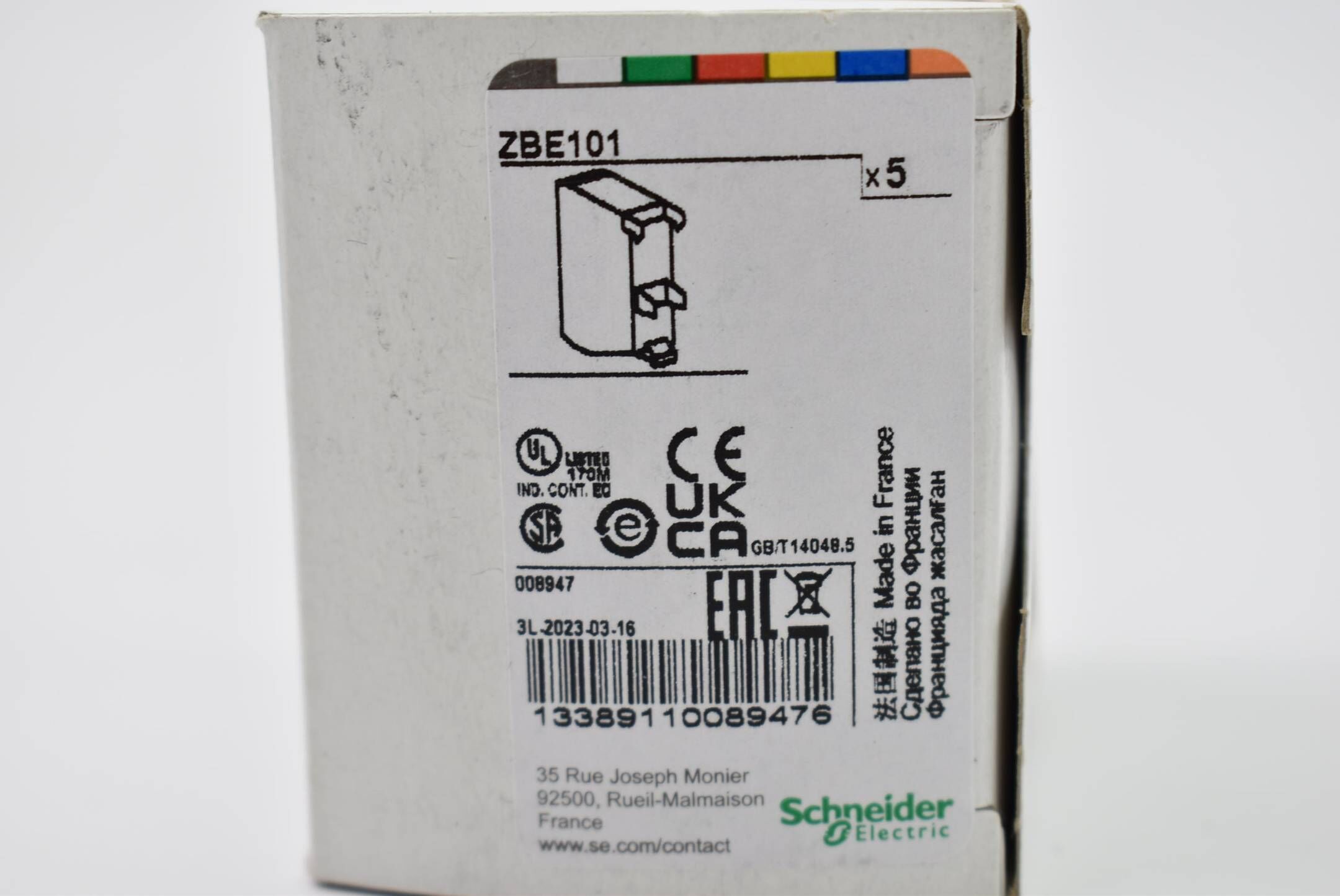 Schneider electric Hilfsschalterblock 5 Stück ZBE101