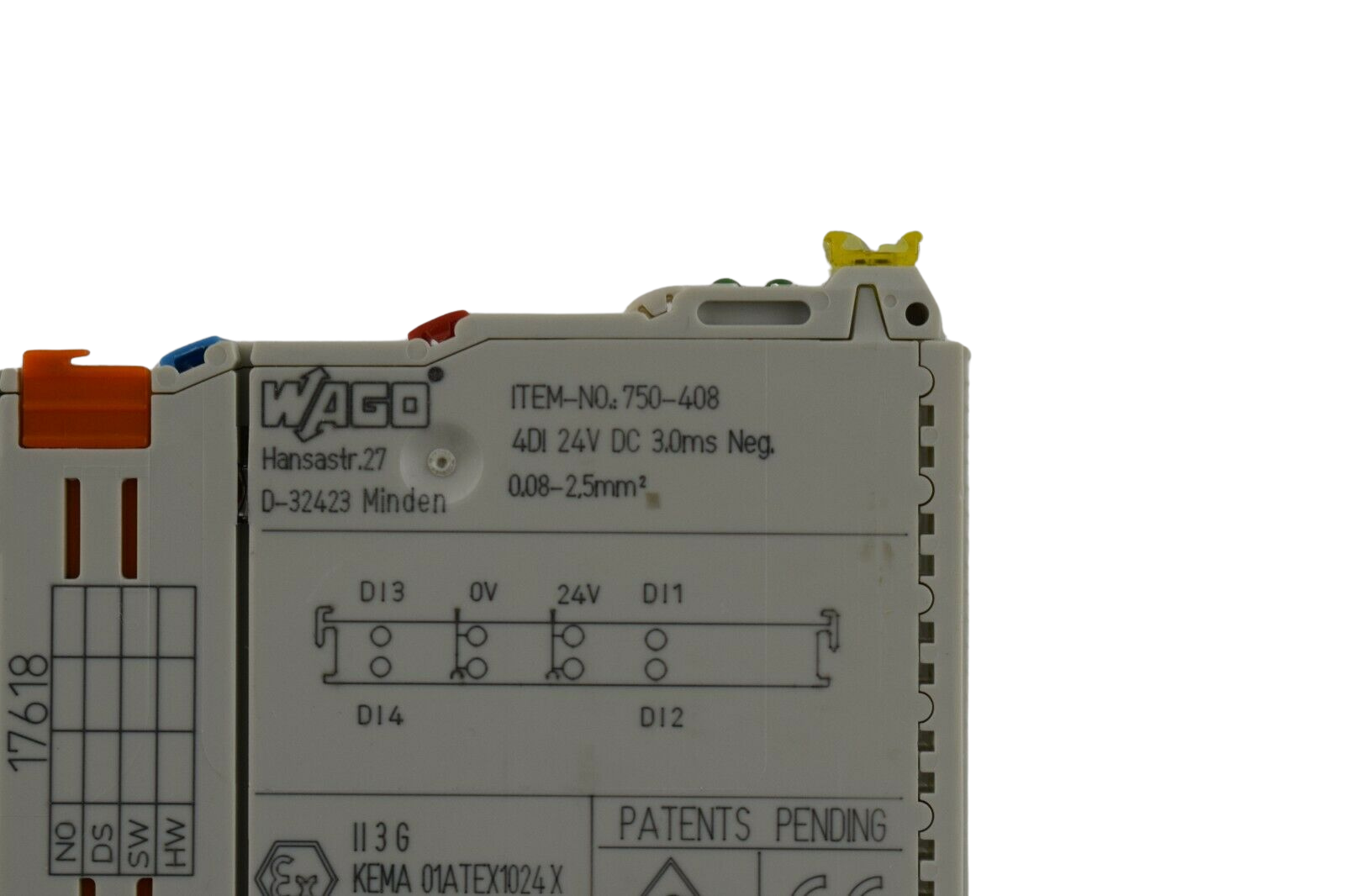 WAGO Digitaleingangsklemme 750-408