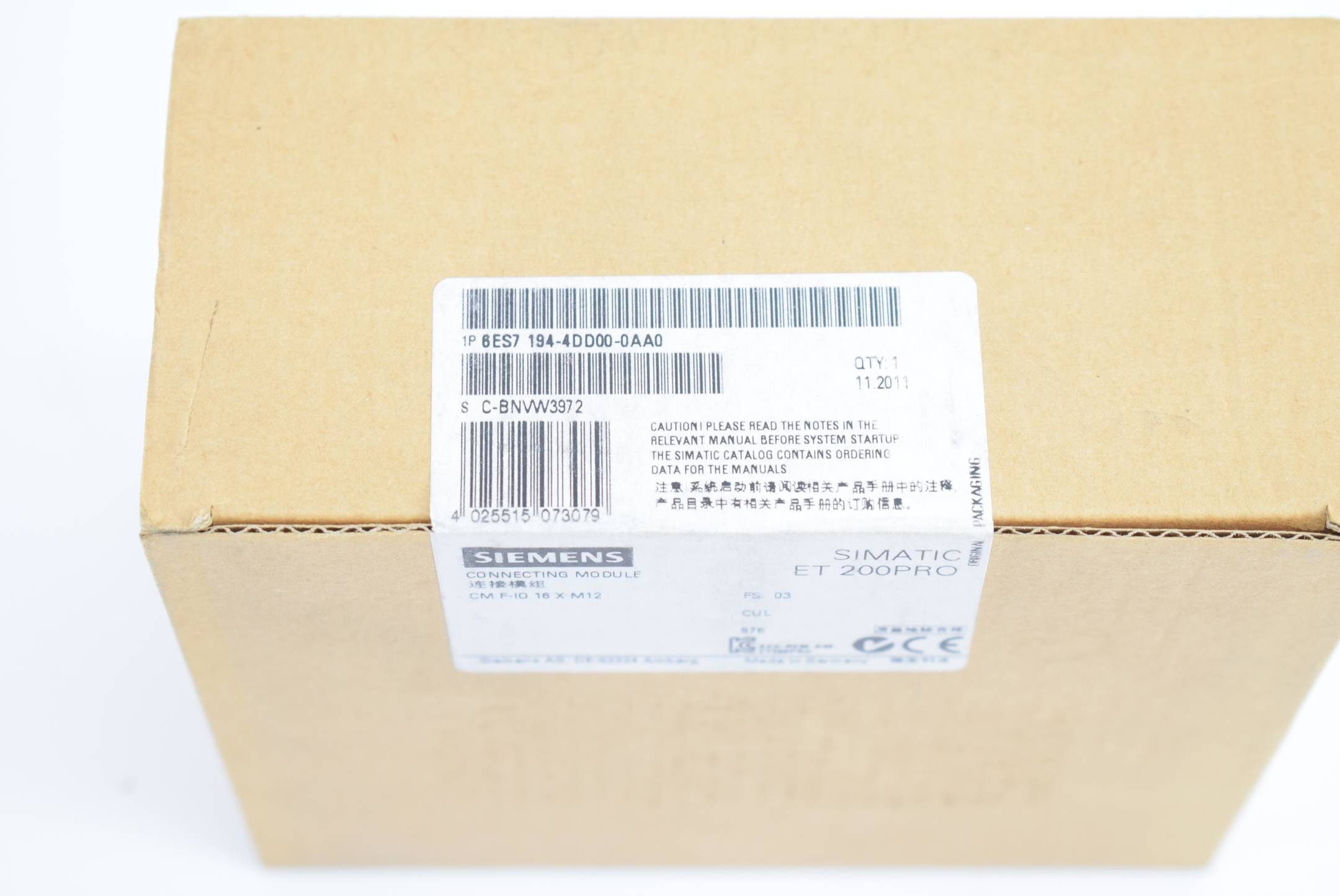 Siemens simatic ET 200PRO 6ES7 194-4DD00-0AA0 ( 6ES7194-4DD00-0AA0 ) E3