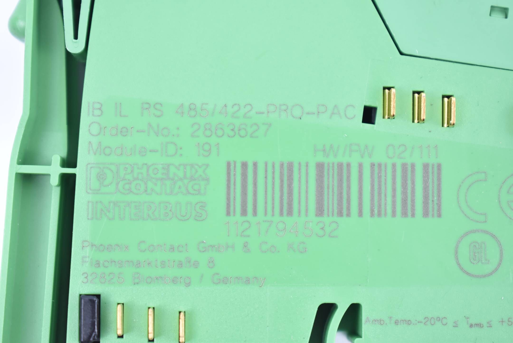 Phoenix Contact Kommunikationsmodul IB IL RS 485/422-PRO-PAC ( 2863627 )