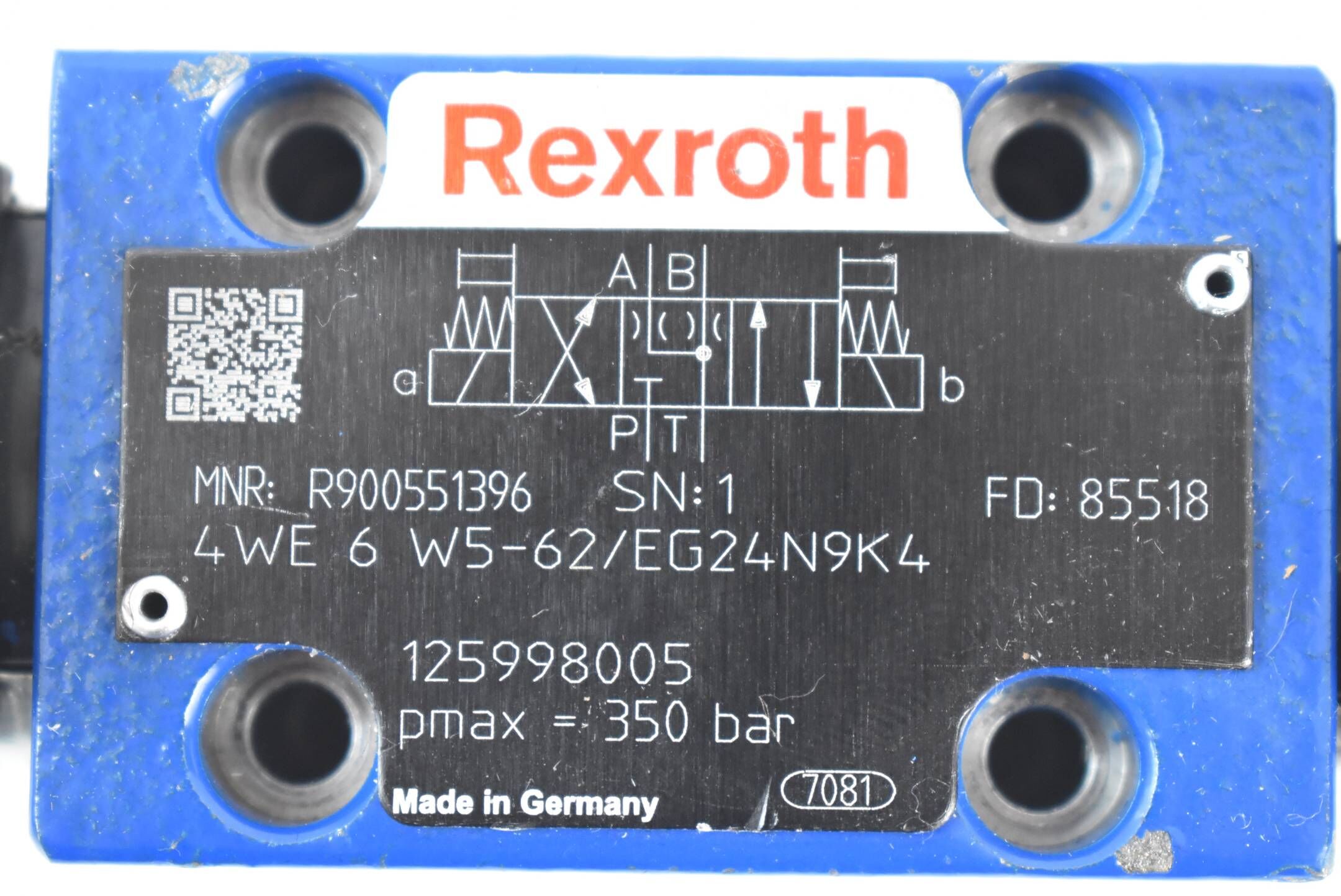 Rexroth Wegeschieberventil 4WE 6 W5-62/EG24N9K4 ( R900551396 ) 350 bar