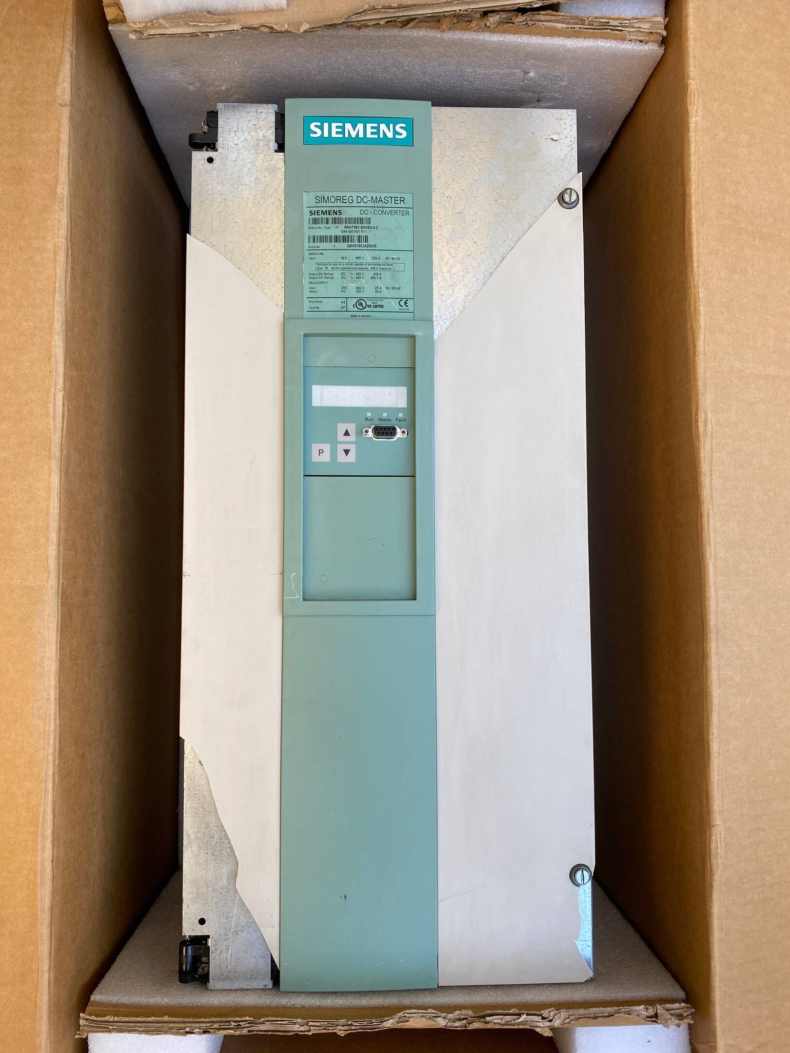 Siemens simoreg DC-Master Converter 6RA7081-6DV62-0-Z