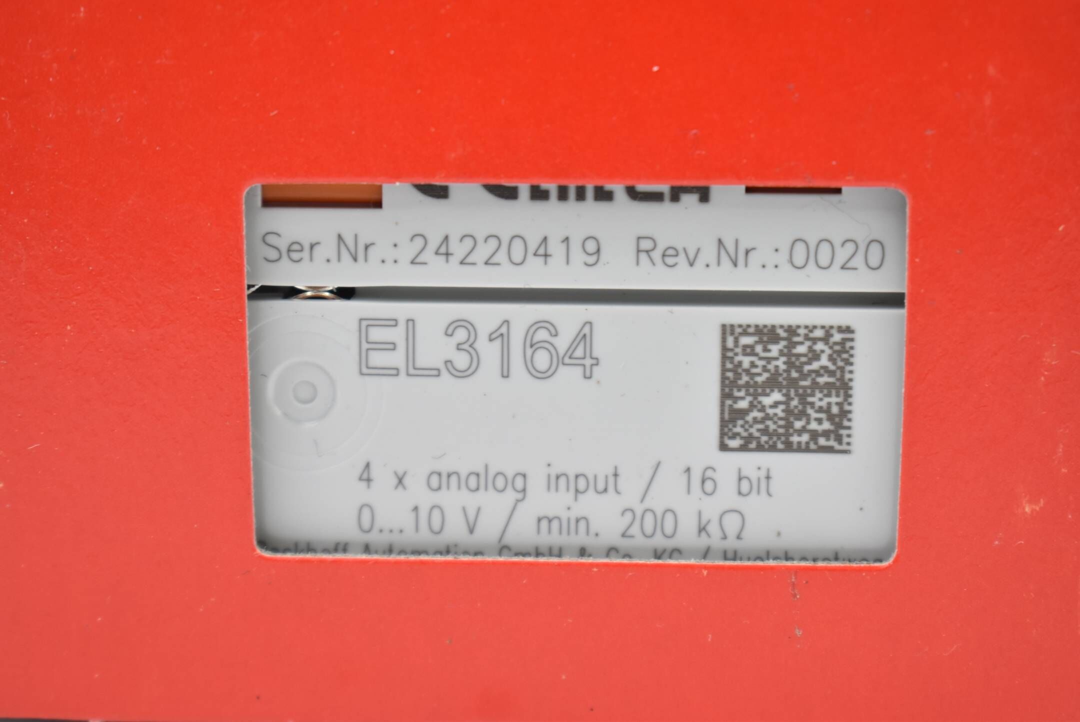 Beckhoff EtherCAT-Klemme 4-Kanal-Analog-Eingang 0-10V 16Bit EL3164 ( EL 3164 )
