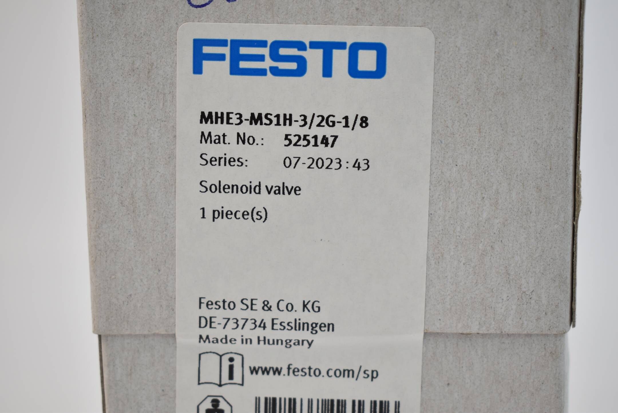 Festo Magnetventil MHE3-MS1H-3/2G-1/8 ( 525147 )