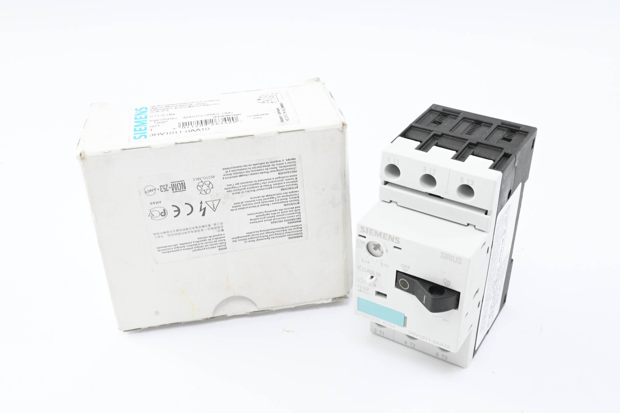 Siemens Leistungsschalter 3RV1011-0AA10 ( 3RV1 011-0AA10 )