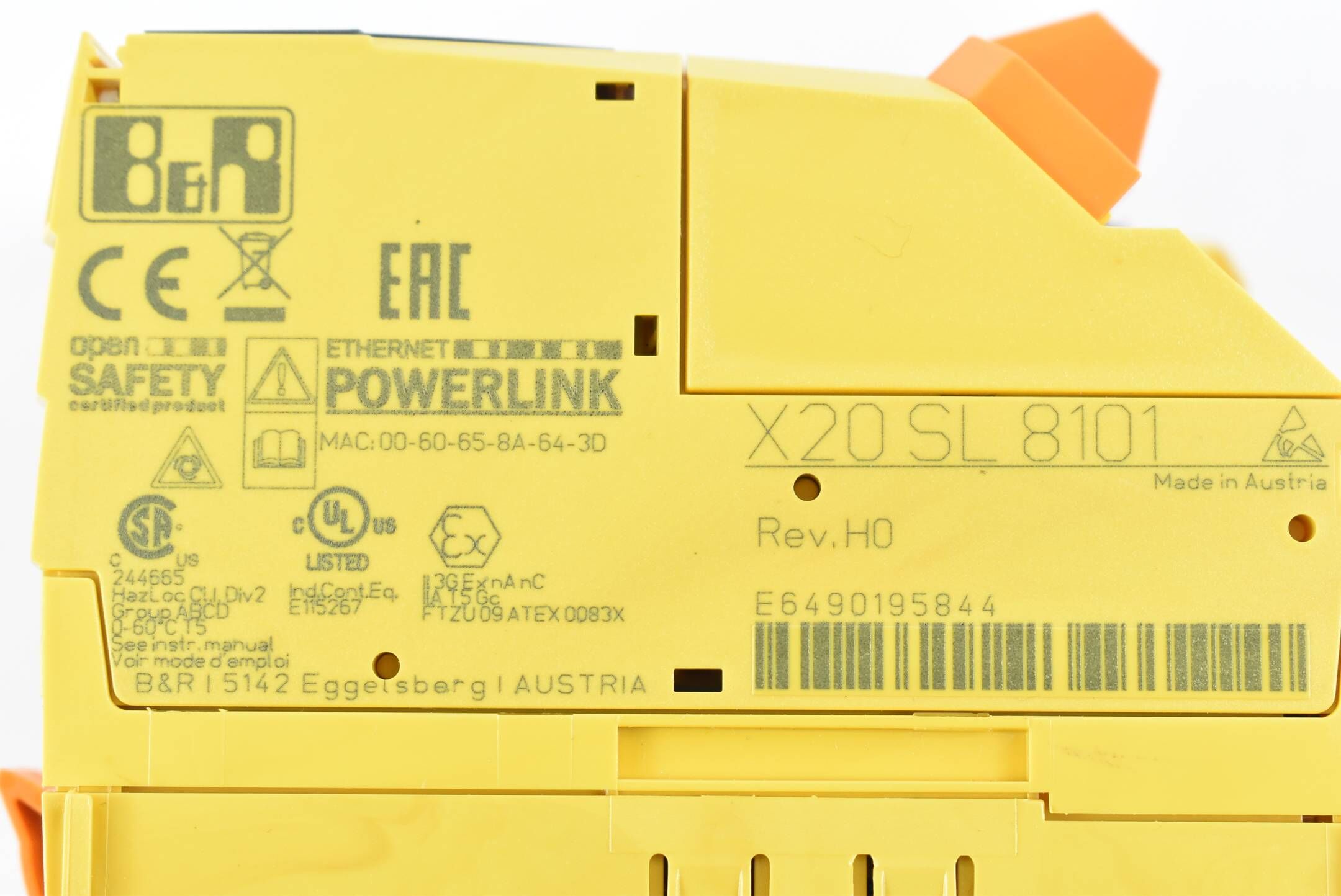 B&R Automation I/O-Versorgung X20 SL 8101 ( X20SL8101 ) + X20AC0SR1 + X20TB52