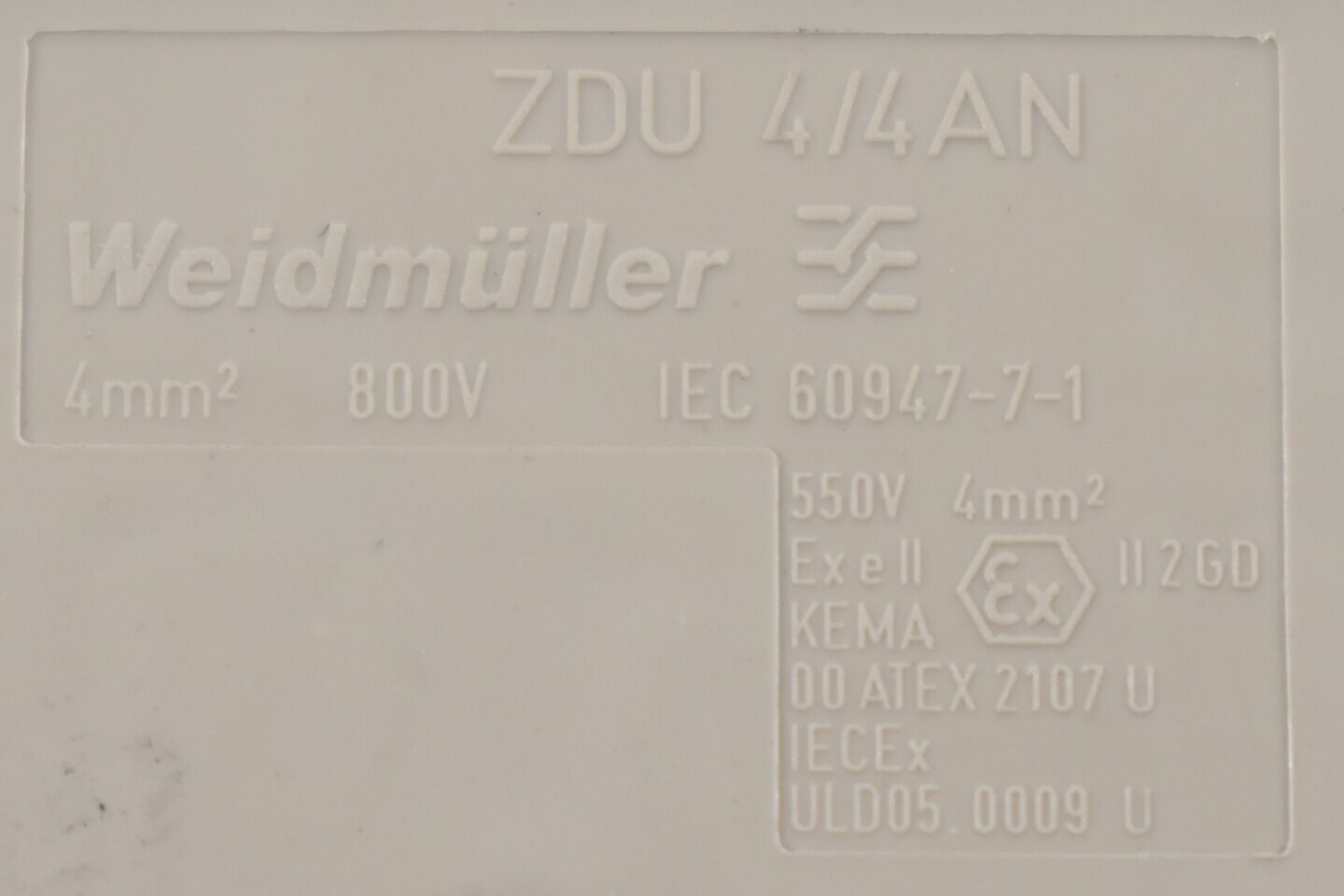 Weidmüller Reihenklemmen ZDU 4/4AN ( 7904290000 ) VE 100 Stück