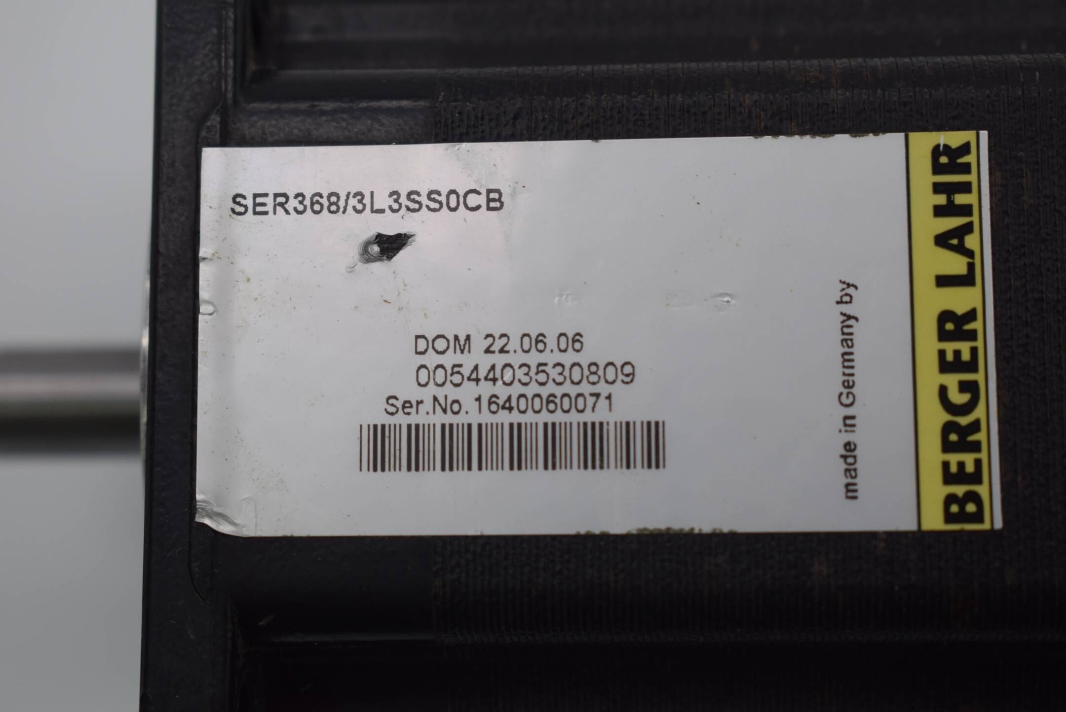 Berger Lahr Servomotor SER368/3L3SS0CB