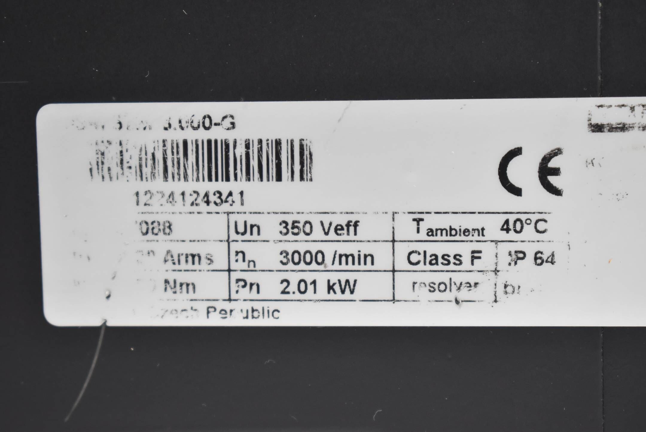 Kollmorgen Servomotor wahrscheinlich 6SM 57M-3000-G ( 2,01kW 3000U/min. )