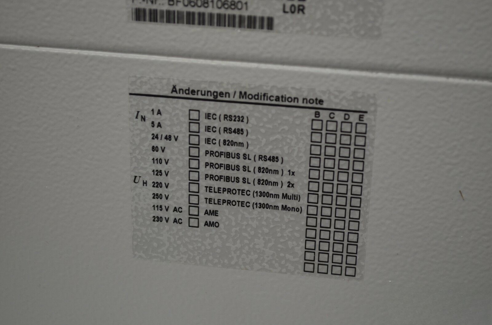 Siemens Siprotec 7SJ6391-2EA92-3AA0/BB ( 7SJ6 391-2EA92-3AA0 )