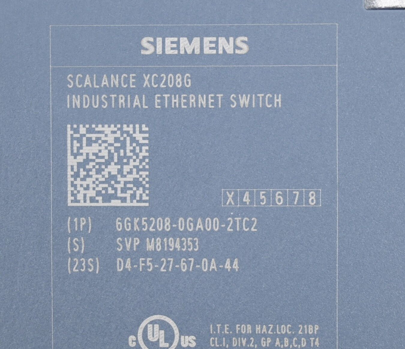 Siemens Scalance XC208G 6GK5208-0GA00-2TC2 ( 6GK5 208-0GA00-2TC2 ) E.03