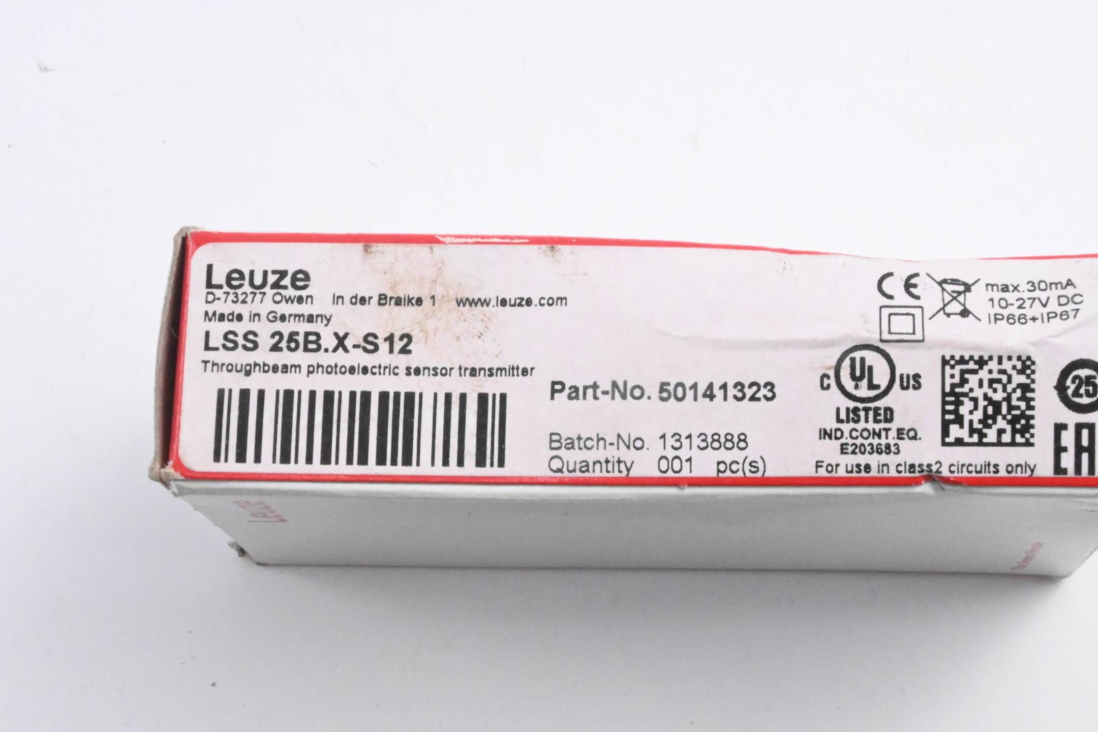 Leuze Einweg Lichtschranke Sender LSS 25B.X-S12 ( 50141323 )