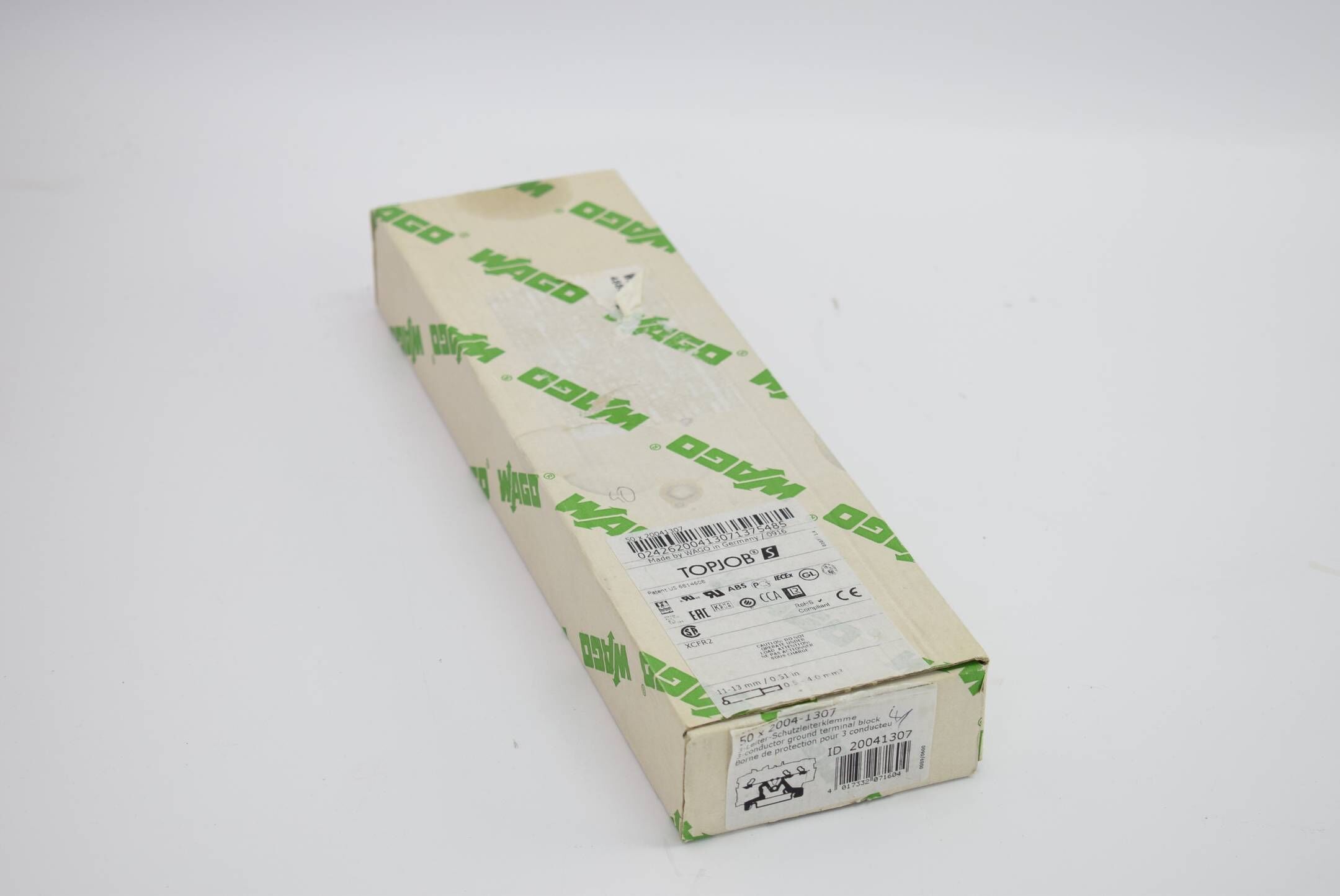 40x Wago 3-Leiter-Schutzleiterklemme 2004-1307 ( 20041307 )