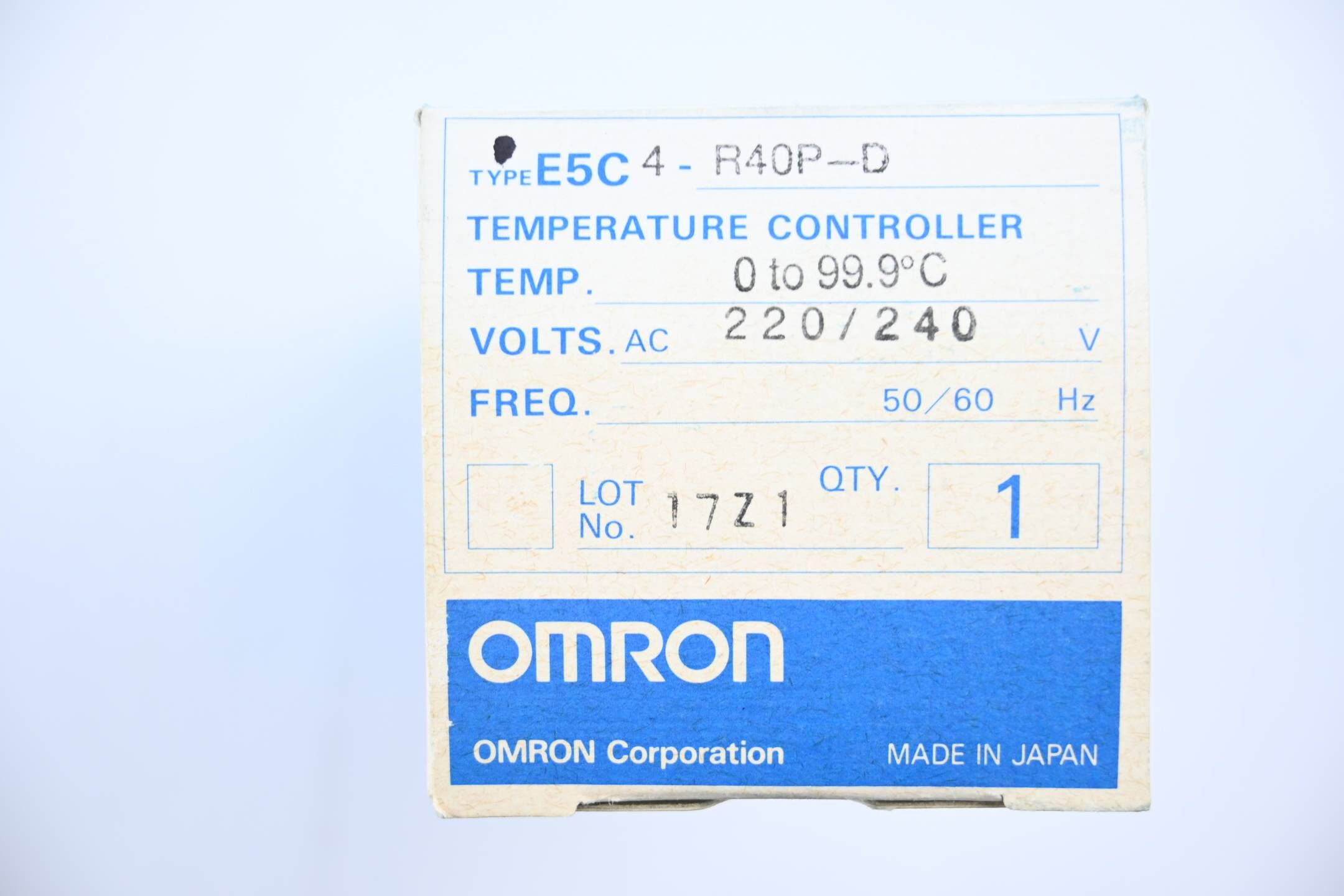 Omron Temperatur Controller 0-99.9°C 220/240 VAC ( E5C4-R40P-D )