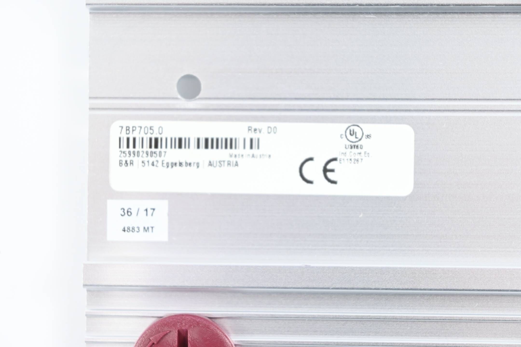 B&R 2003 Modulträger für 5 Module 7BP705.0 Rev. D0