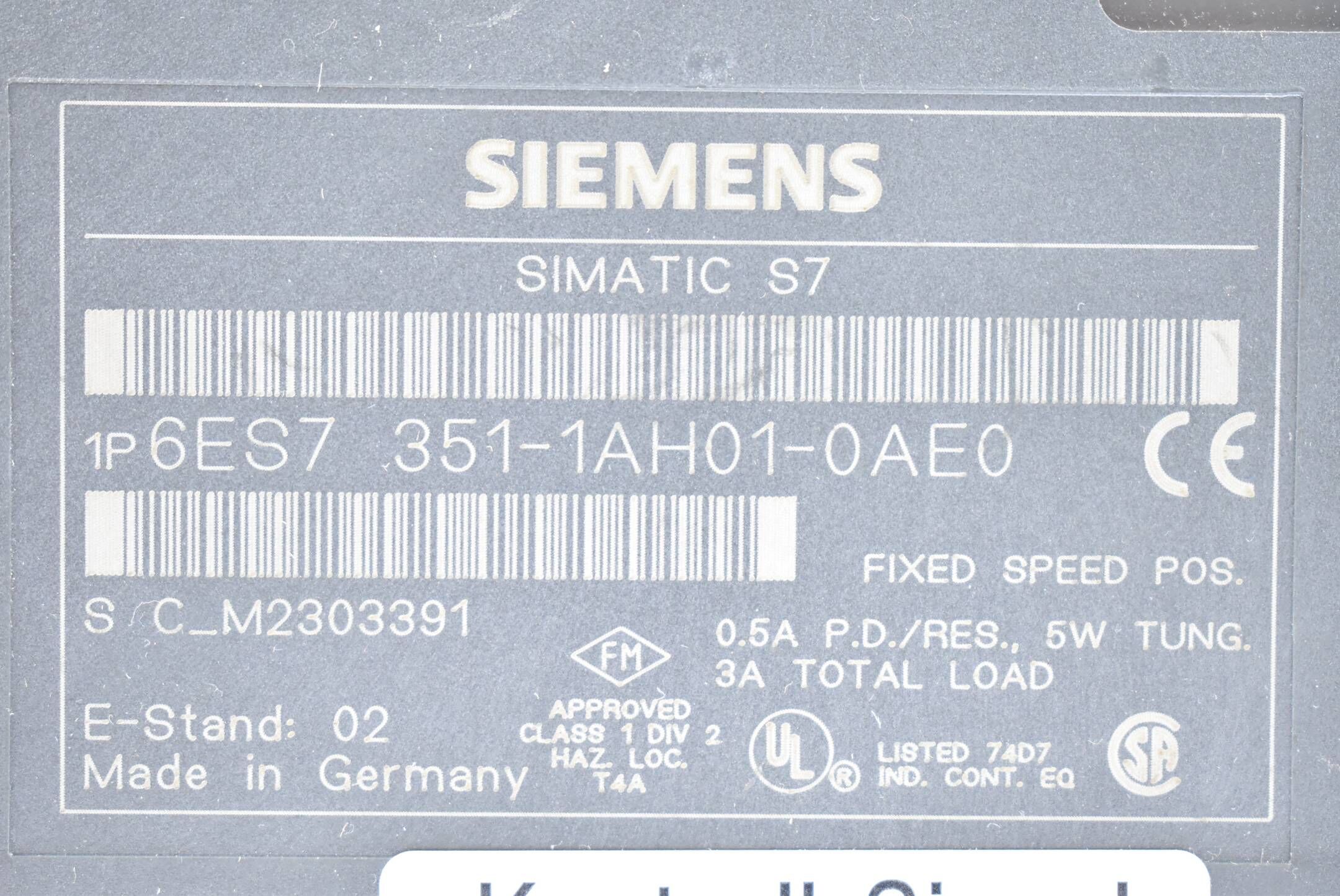 DEFEKT Siemens simatic S7-300 FM351 6ES7 351-1AH01-0AE0 ( 6ES7351-1AH01-0AE0 )
