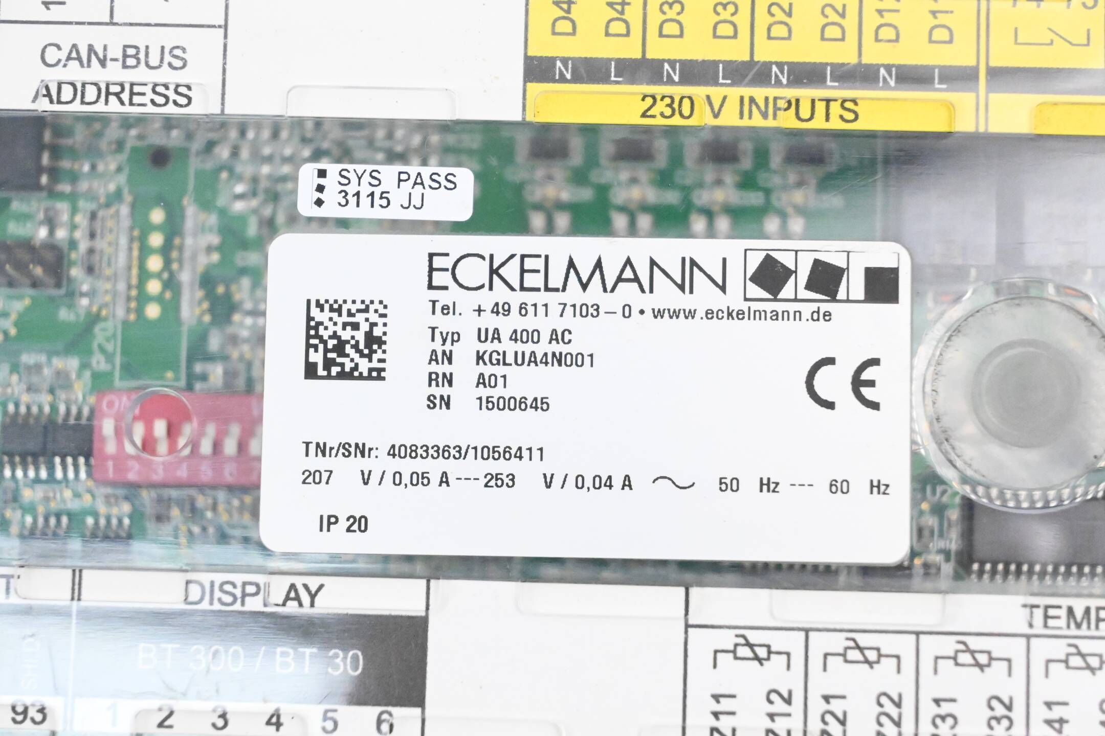 Eckelmann Kühlstellenregler UA 400 AC