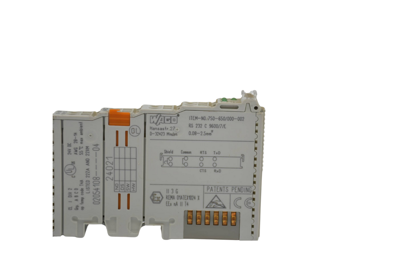 WAGO Serielle Schnittstelle RS-232 C 750-650/000-002