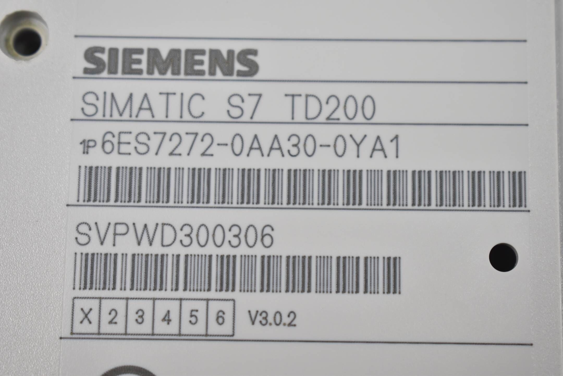 Siemens Front + Backcover TD200 Panel ( 6ES7272-0AA30-0YA1 ) B