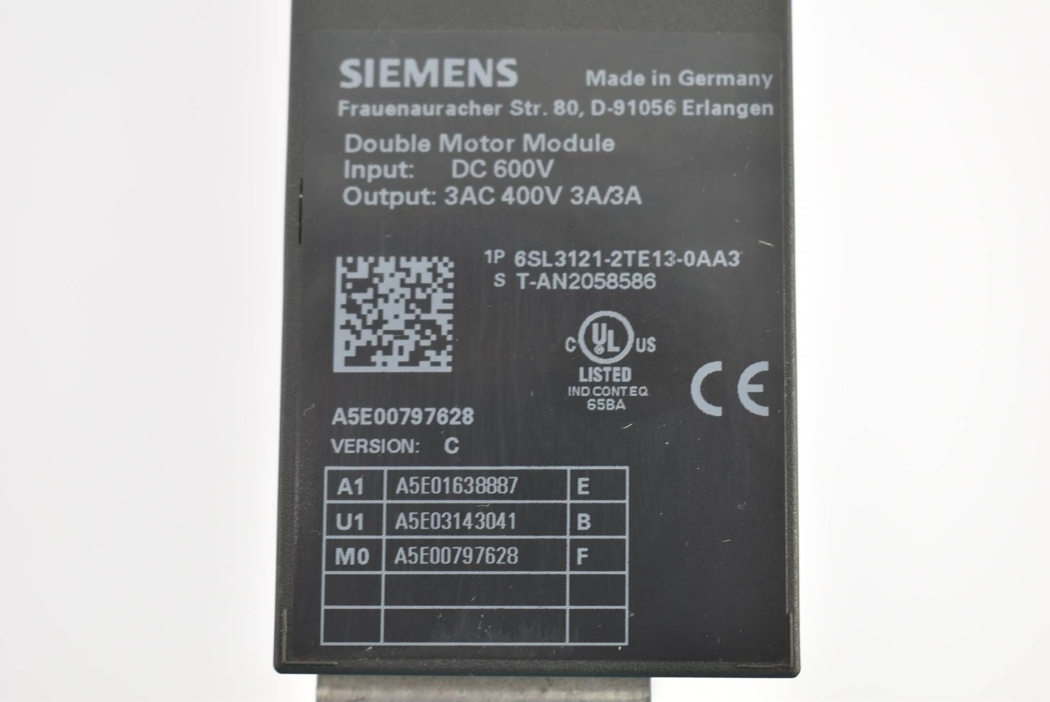 Siemens sinamics S120 Modul 6SL3121-2TE13-0AA3 ( 6SL3 121-2TE13-0AA3 ) Vers. C