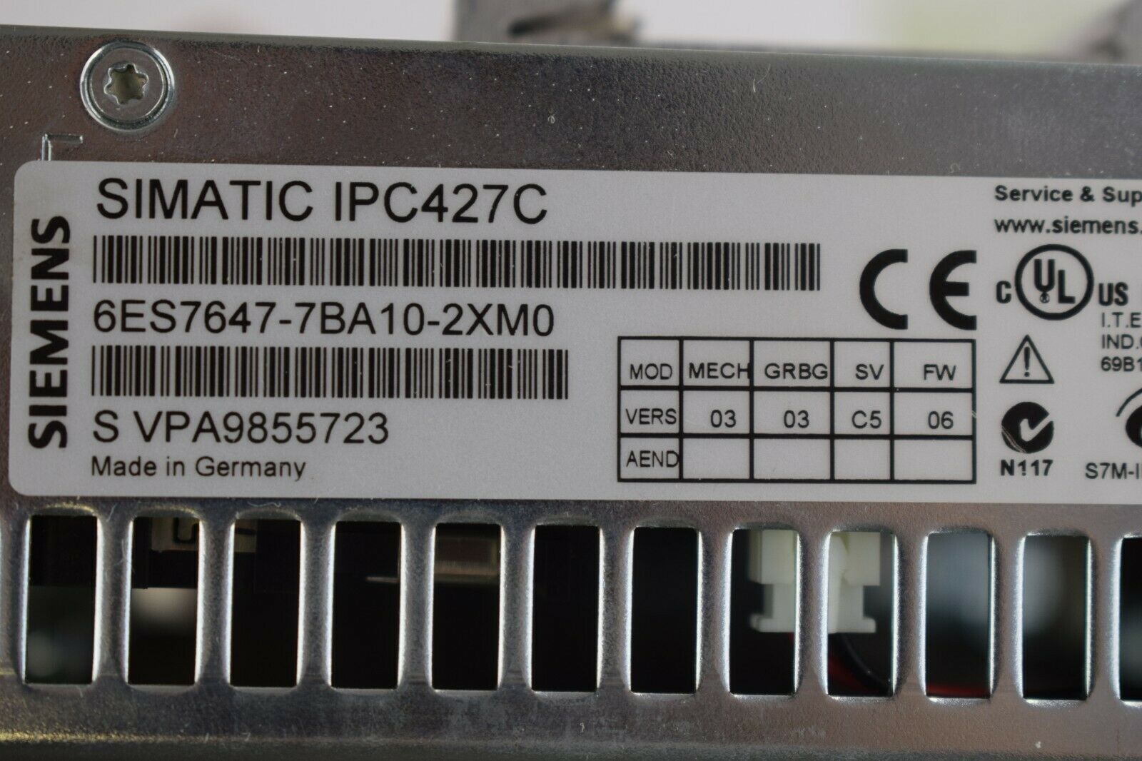 Siemens simatic Microbox PC IPC427C 6ES7 647-7BA10-2XM0 ( 6ES7647-7BA10-2XM0 )
