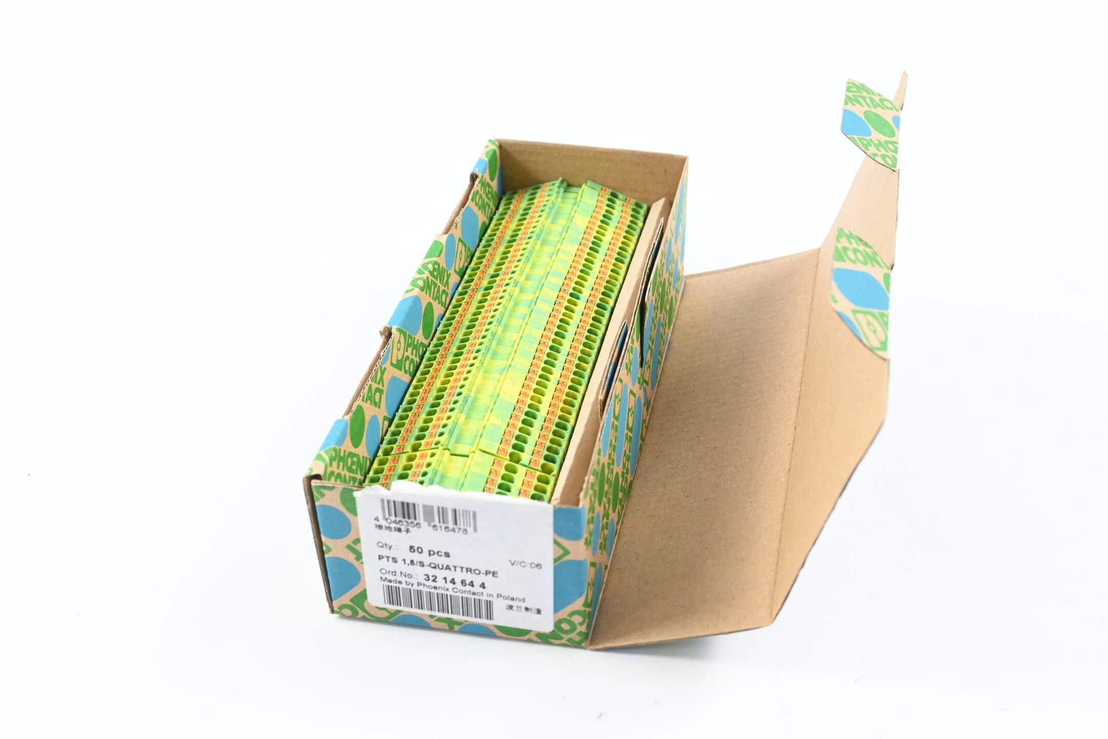 Phoenix Contact 49 Stk Schutzleiter-Reihenklemmen PTS 1,5/S-Quattro-PE / 3214644