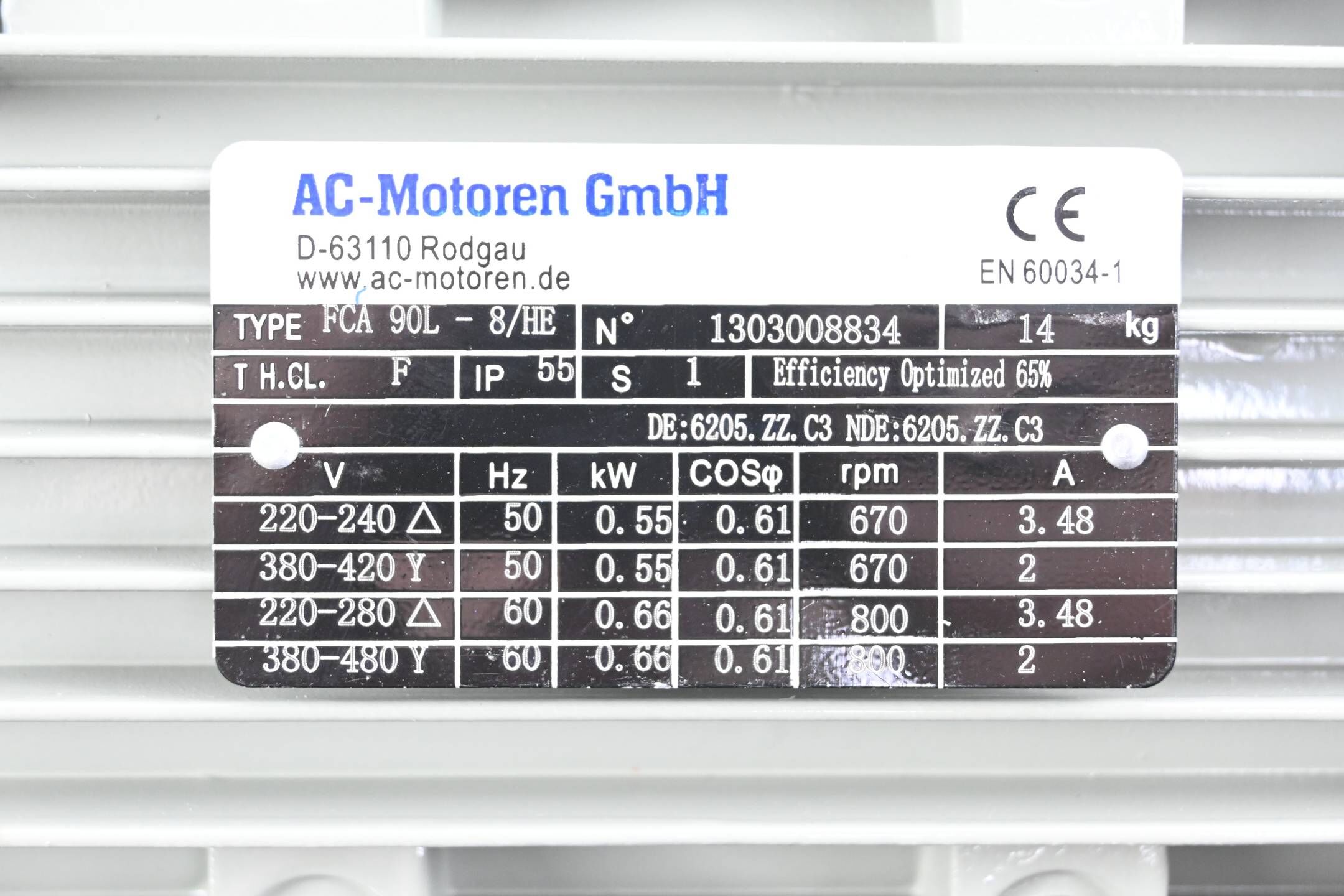 AC Motoren Drehstrom-Asynchronmotor FCA 90 L 8/HE ( FCA90L-8/HE )