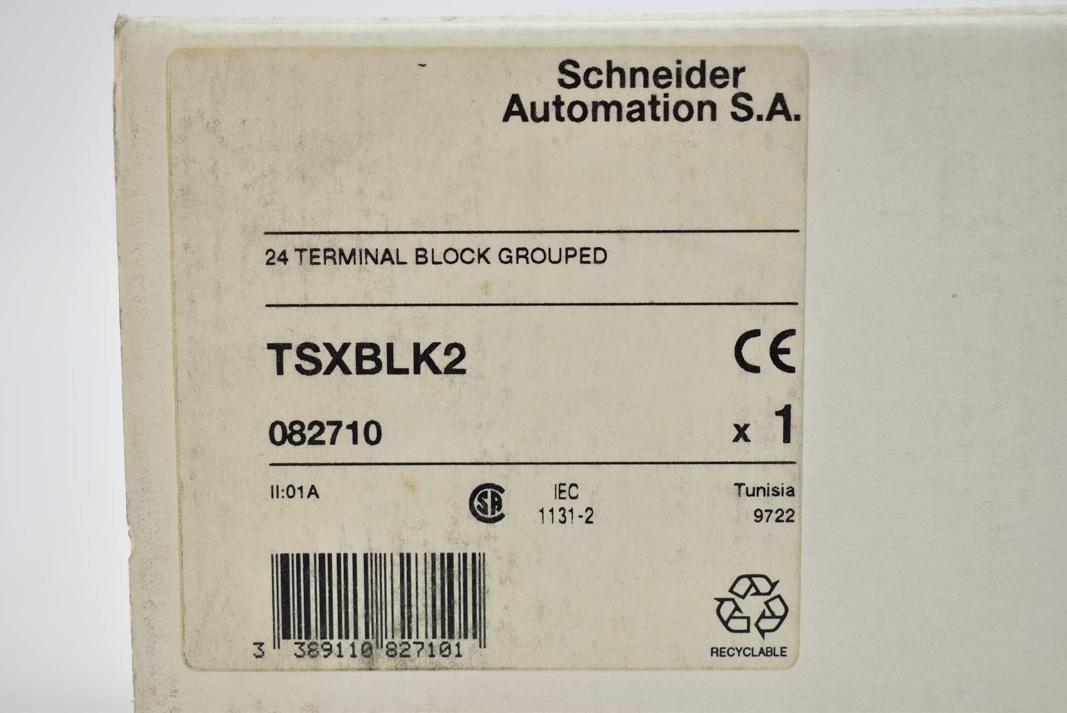 Schneider automation S.A. 24 Terminal Block Grouped TSXBLK2 ( 082710 )