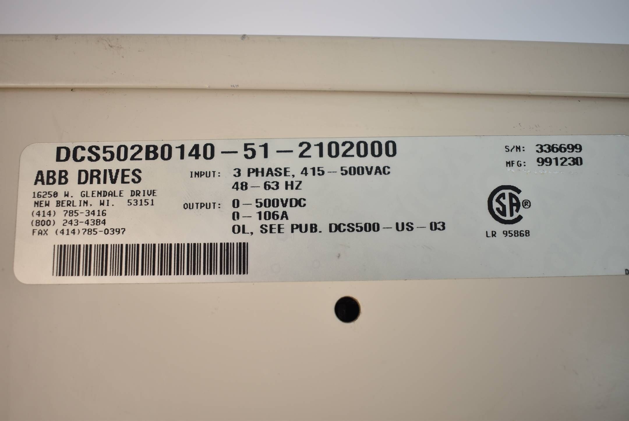 ABB Drives DCS502B0140-51-2100000 ( DCS502B0140-51-2102000 )