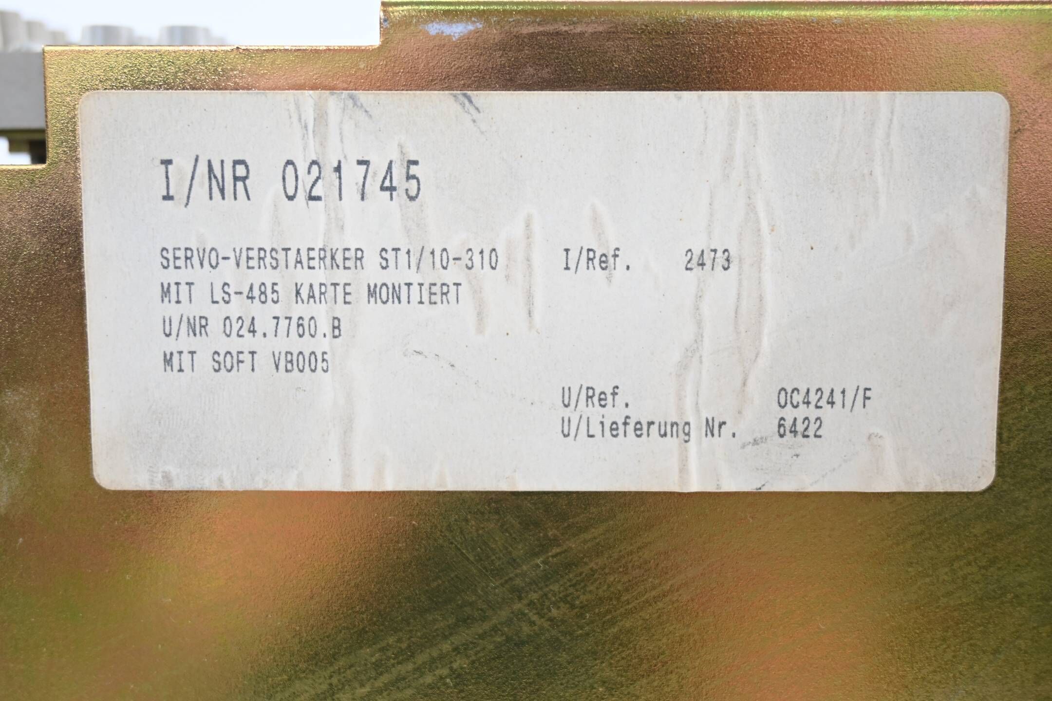 Socasin Servo Verstärker ST1/10-310