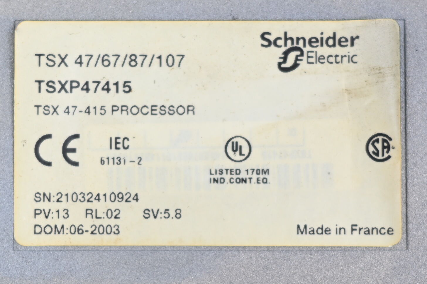 Telemecanique CPU Prozessor TSX 47/67/87/107 ( TSXP47415 )