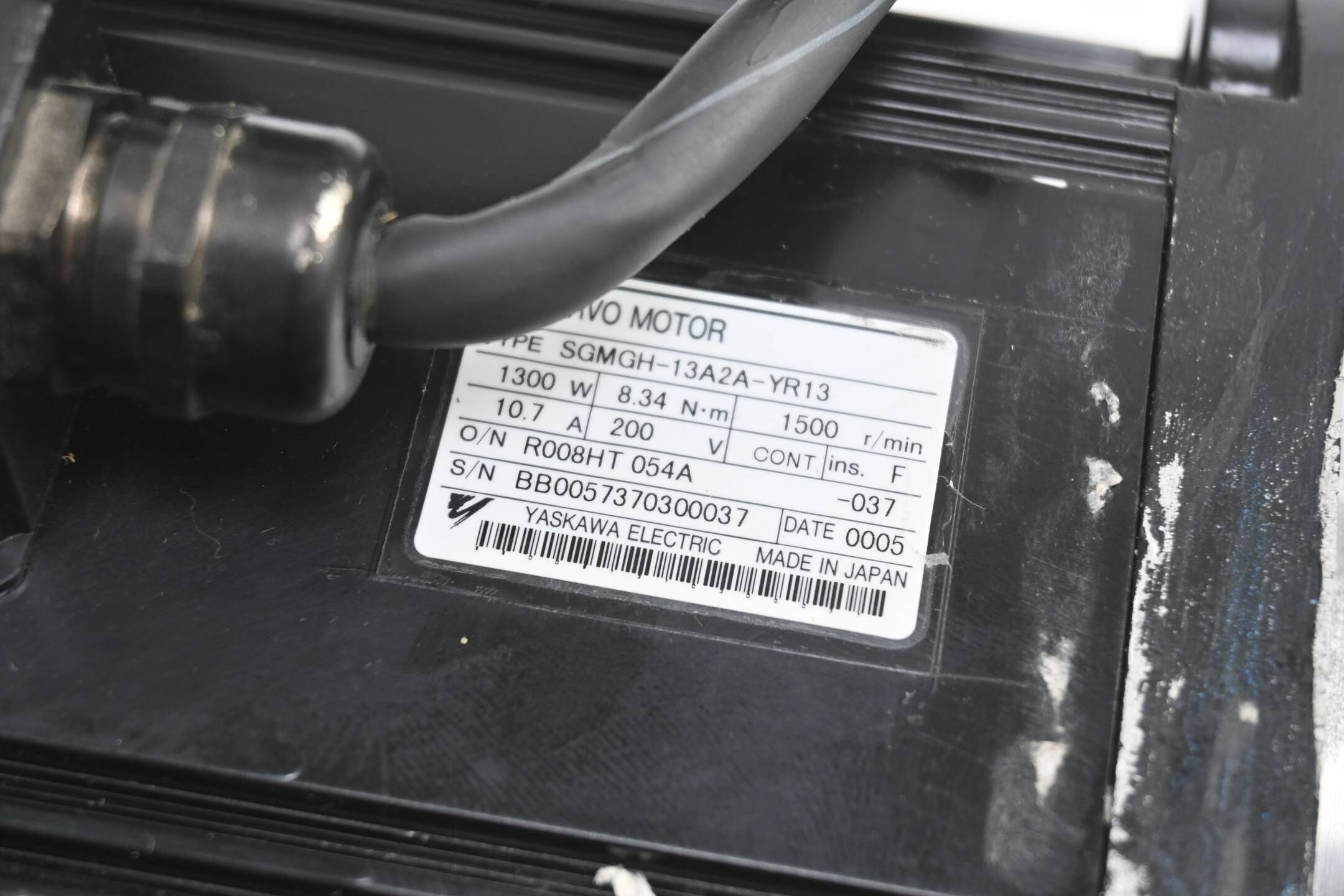 Yaskawa AC Servo Motor SGMGH-13A2A-YR13 inkl. Absolutwertgeber UTSAE-B17BB
