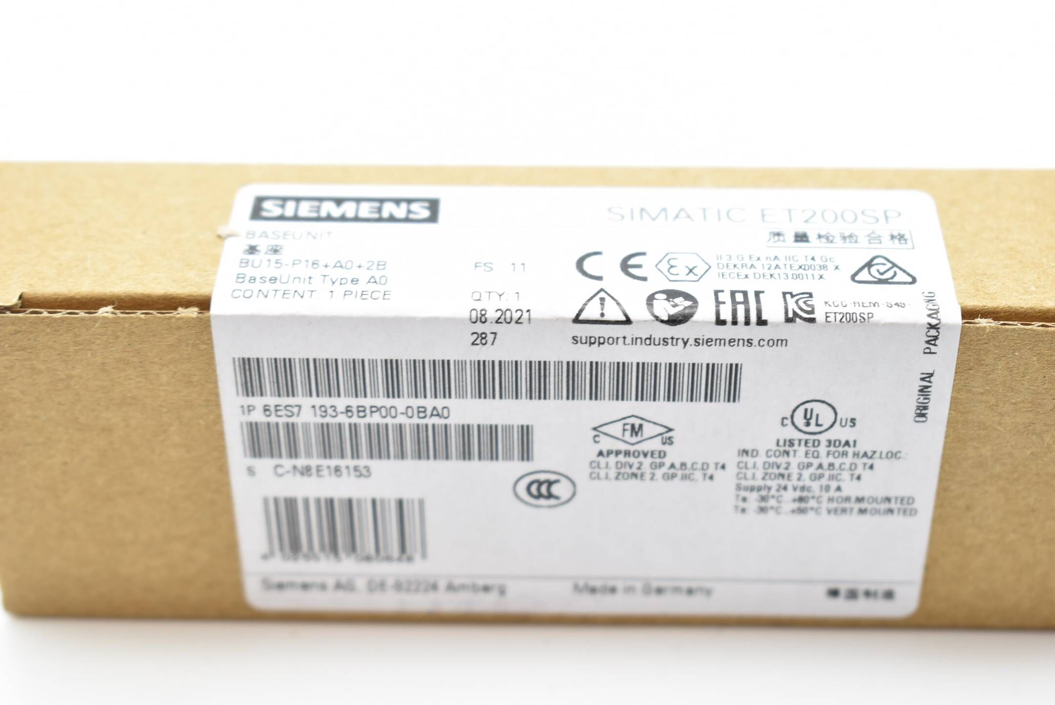 Siemens simatic ET200SP BU15 6ES7 193-6BP00-0BA0 ( 6ES7193-6BP00-0BA0 )