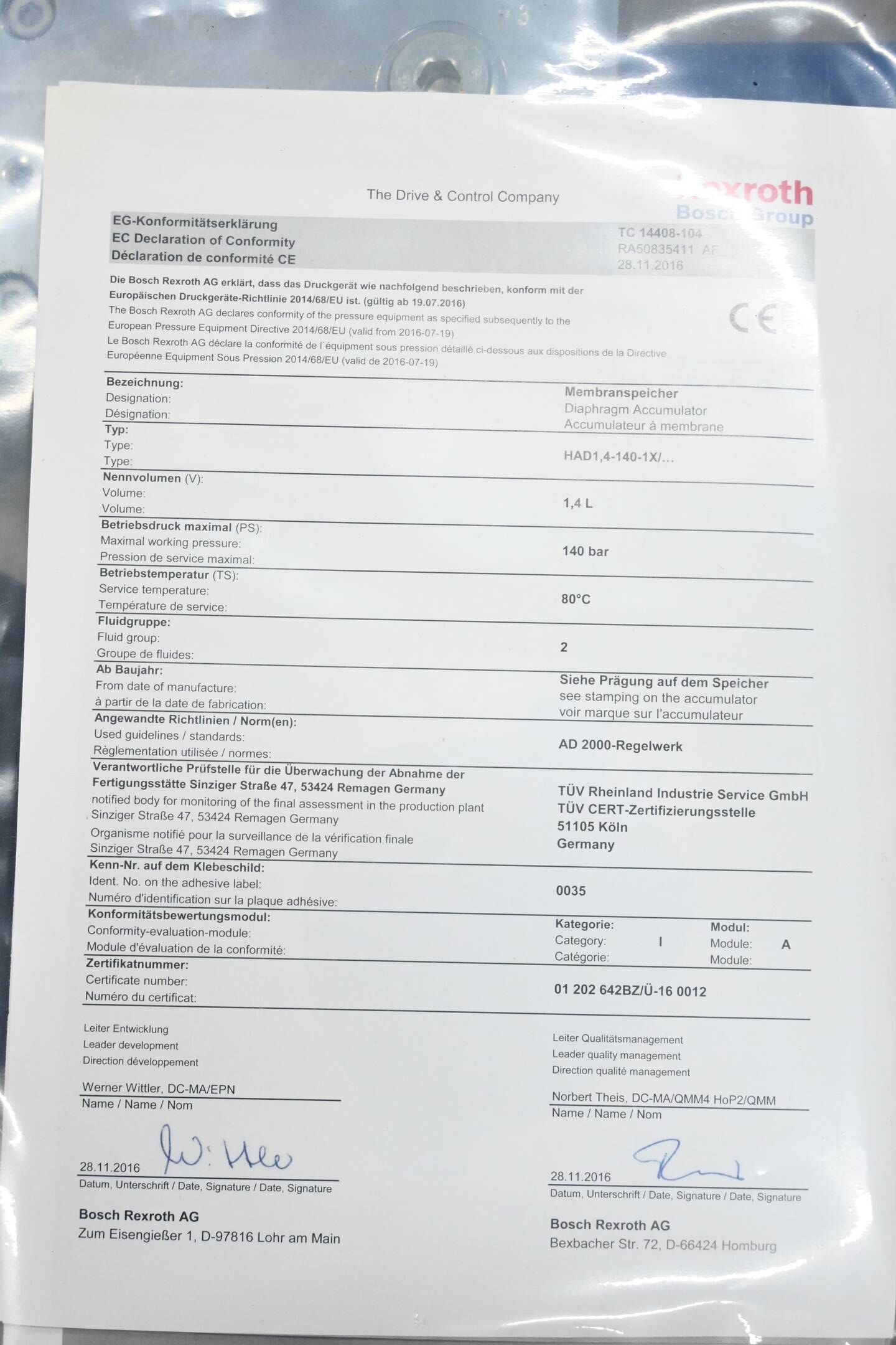 Rexroth Kompaktaggregat UPE5-1X/3,00V7/10-14A-H-1-080+R901297371 ( R901297372 )