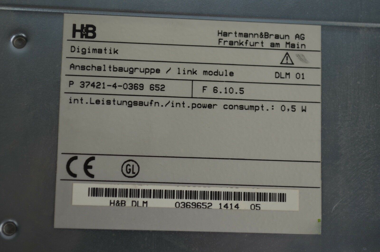 H&B Digimatik Anschaltbaugruppe DLM 01 37421-4-0369 652