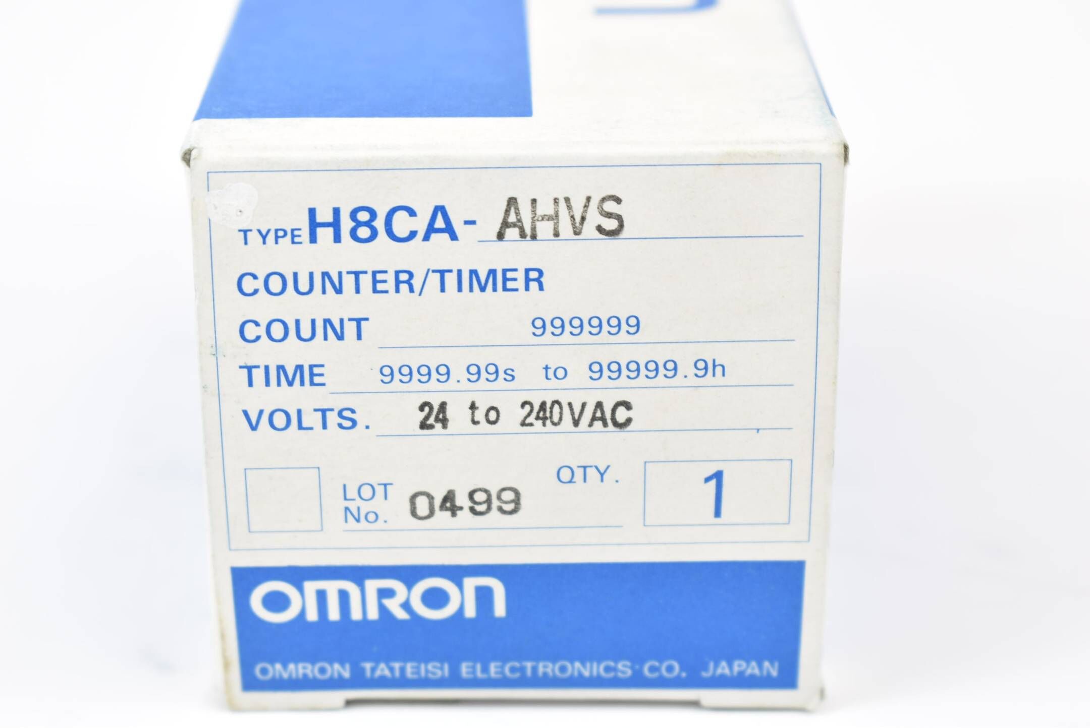 Omron Counter/Timer H8CA-AHVS Count 999999 Time 9999.99s to 99999.9h 24to240VAC