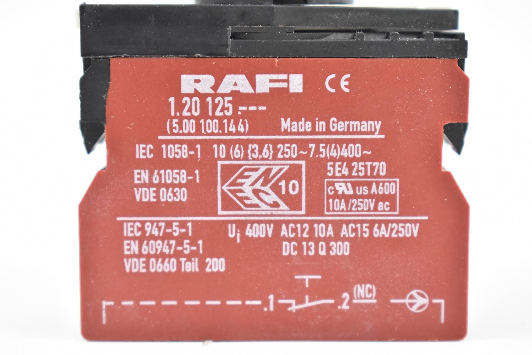 Rafi Schaltelement 1.20125 ( 1.20 125 ) + 2 Kontaktblöcke + Schloss & Schlüssel