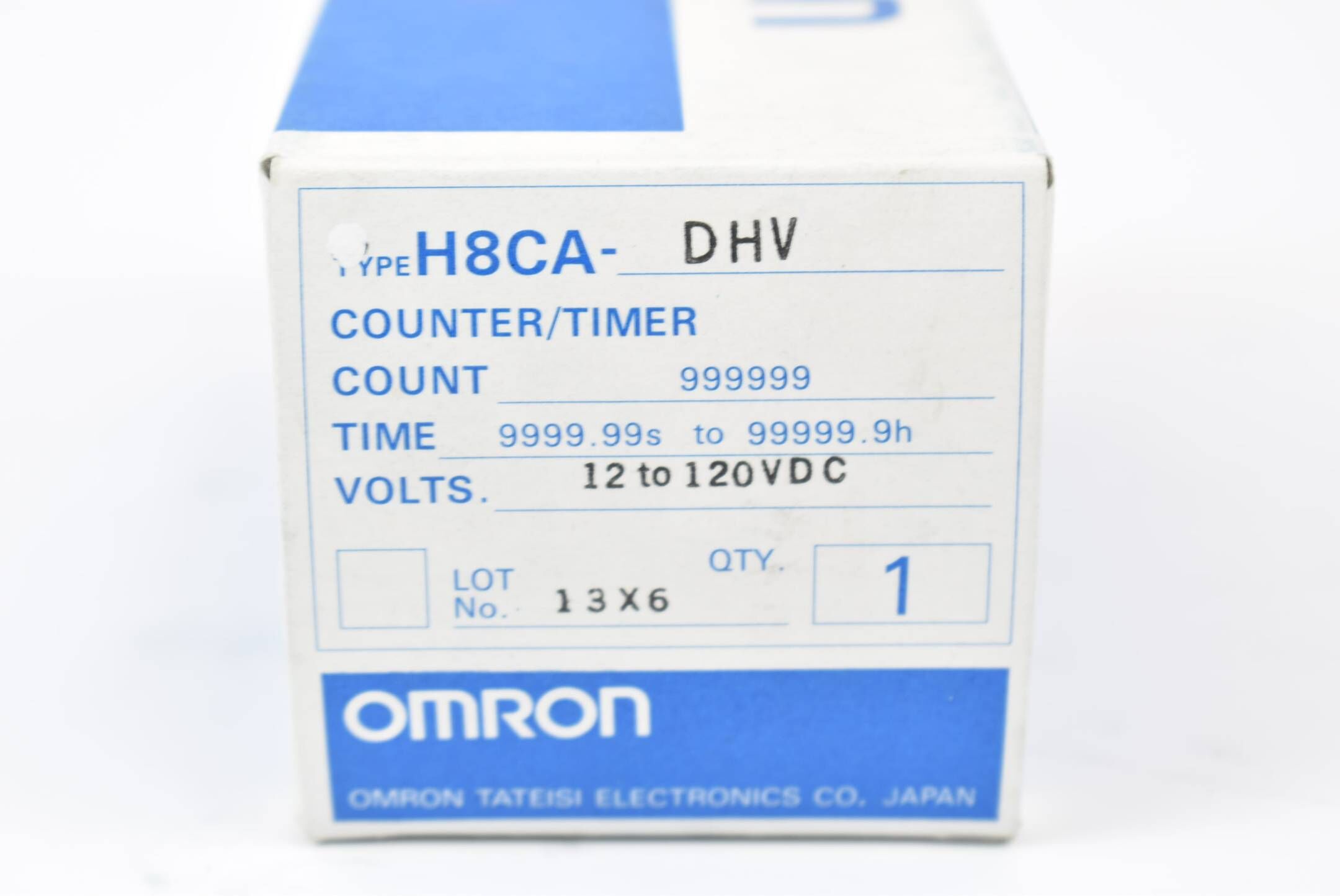 Omron Counter/Timer H8CA-DHV Count 999999 Time 9999.99s to 99999.9h 12 to 120VDC
