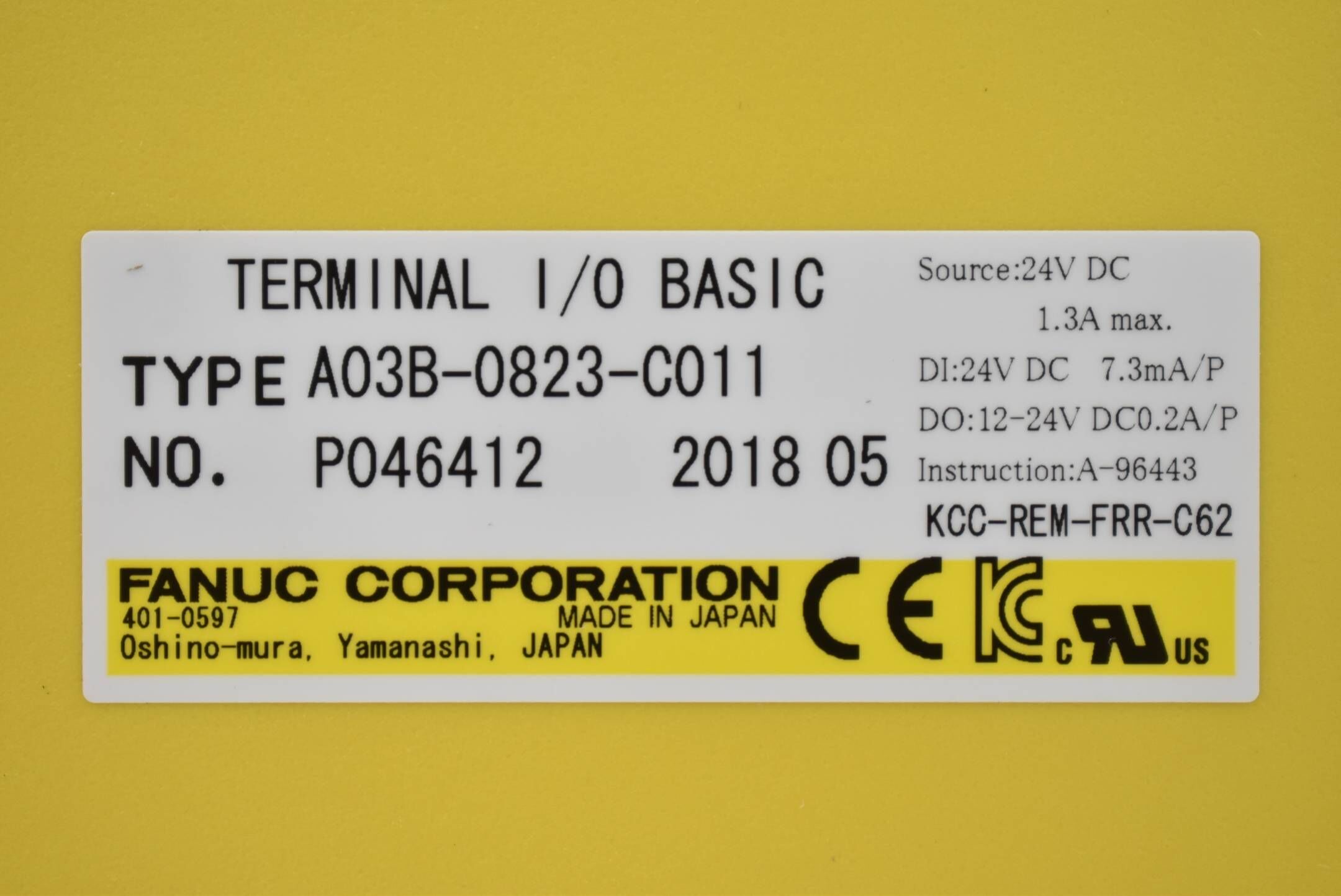 Fanuc Terminal I/O Basic A03B-0823-C011