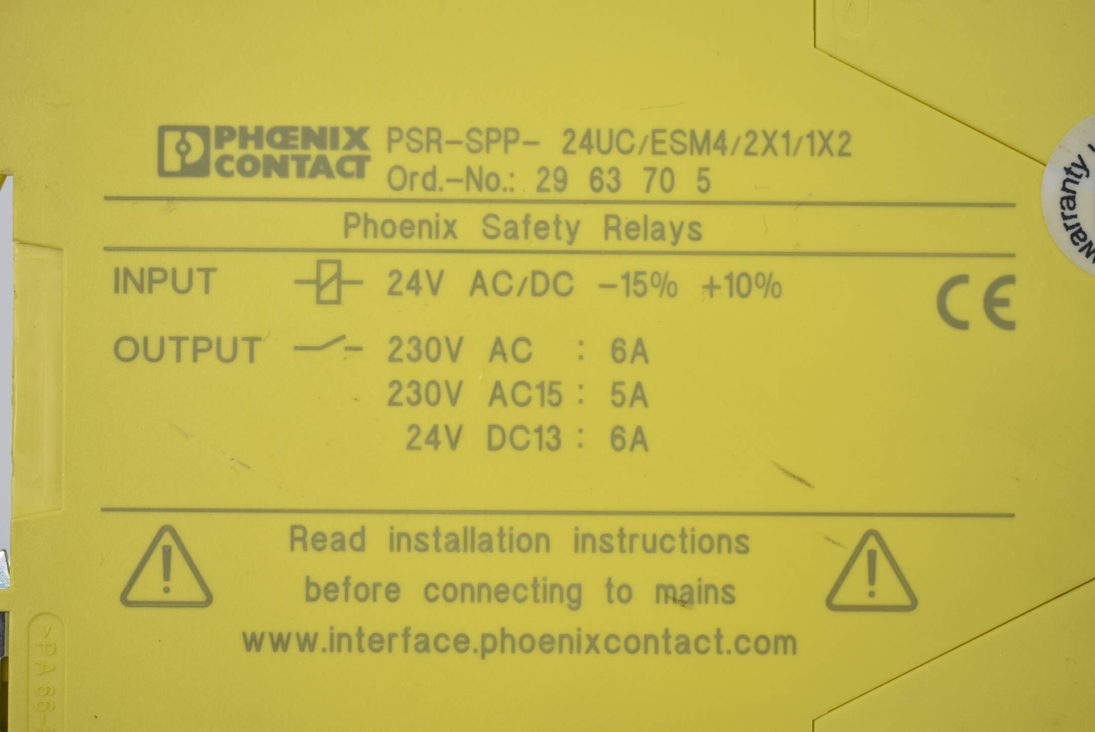 Phoenix Contact Sicherheitsrelais PSR-SPP-24UC/ESM4/2X1/1X2 ( 2963705 )