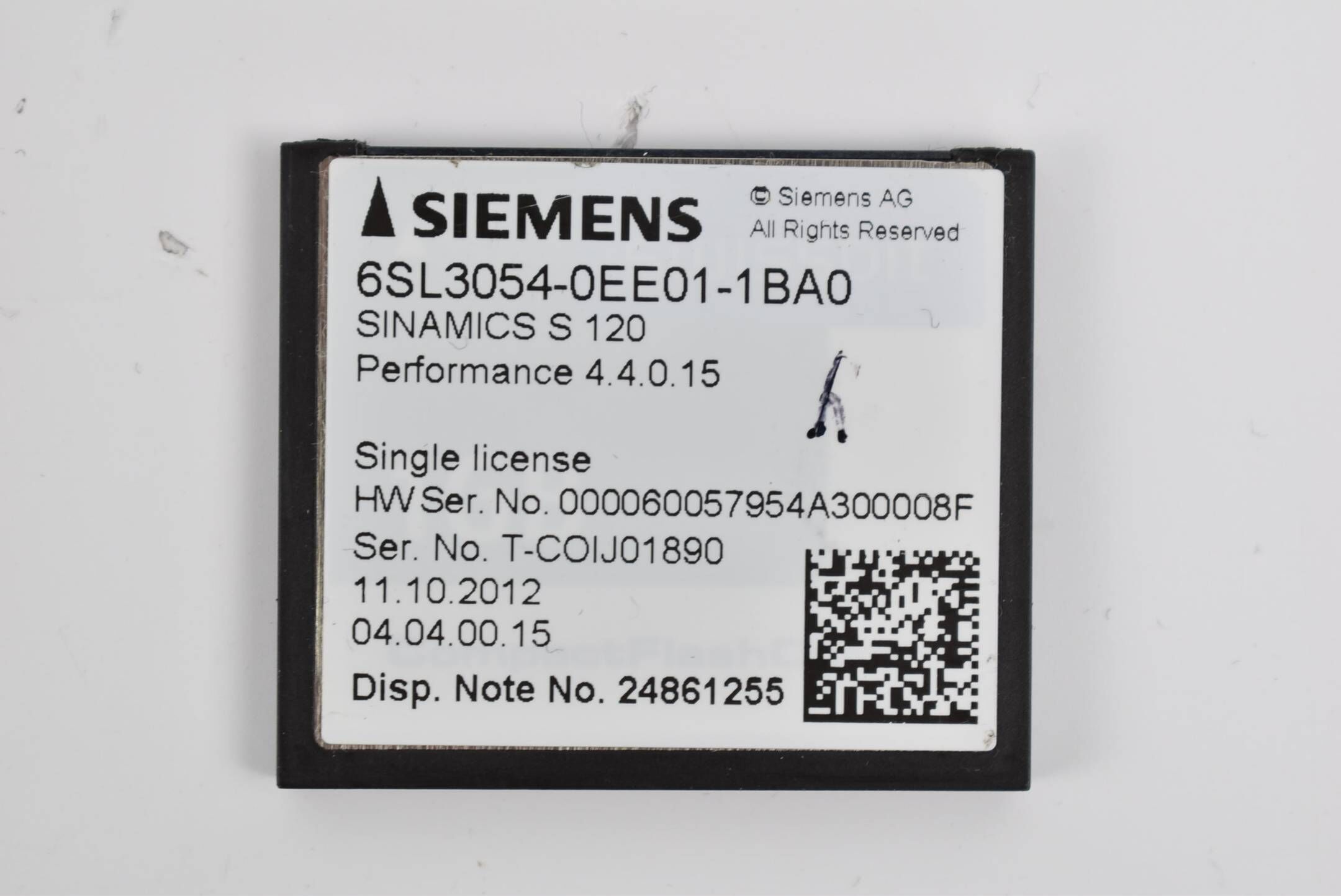 Siemens sinamics S120 CompactFlash 6SL3 054-0EE01-1BA0 ( 6SL3054-0EE01-1BA0 )