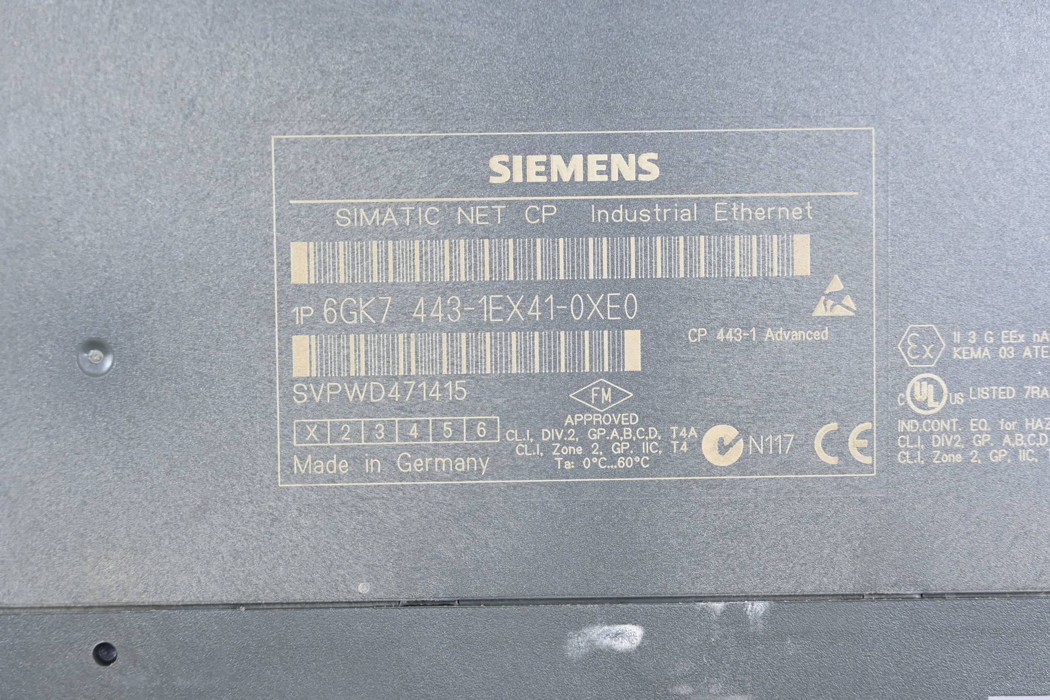 Siemens Simatic Net CP 6GK7443-1EX41-0XE0 ( 6GK7 443-1EX41-0XE0 ) E.01