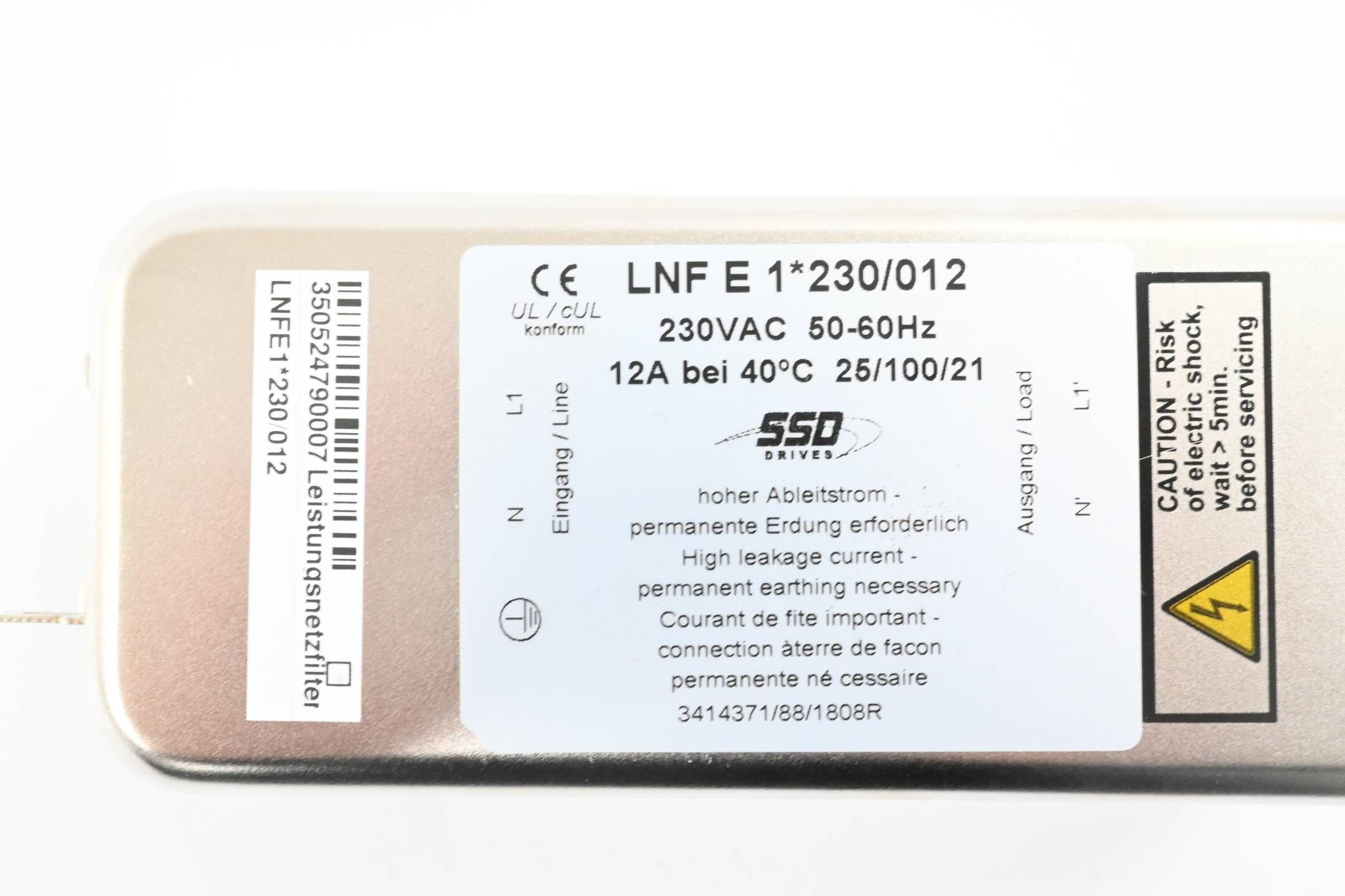 Netzfilter LNF E 1* 230/012 ( 230VAC / 50-60Hz )