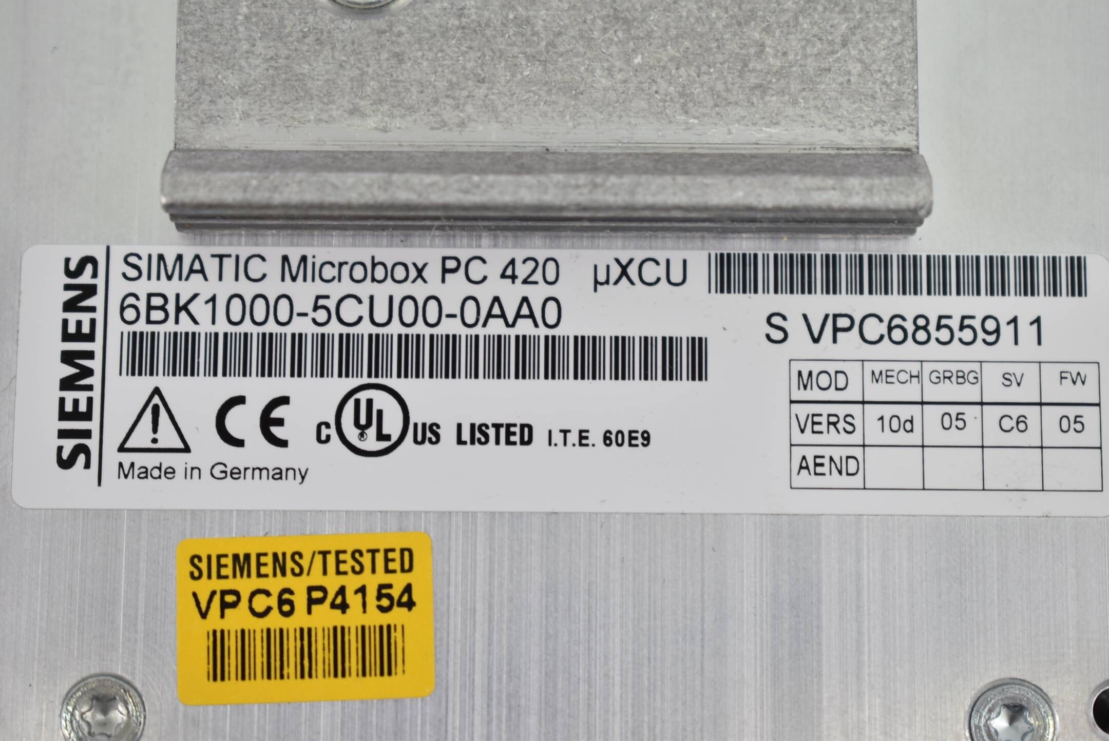 Siemens simatic microbox PC 6BK1 000-5CU00-0AA0 ( 6BK1000-5CU00-0AA0 )