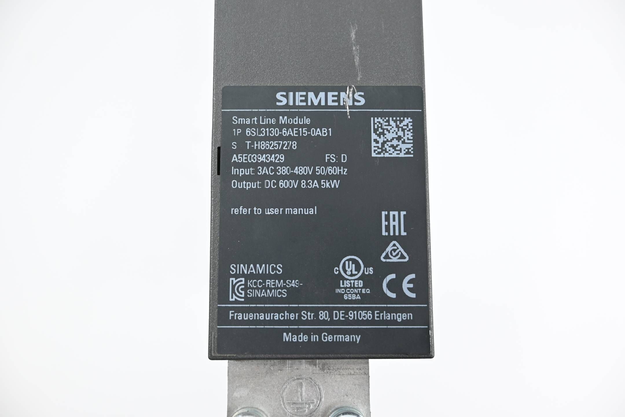 Siemens Sinamics S120 Smart Line 6SL3 130-6AE15-0AB1 ( 6SL3130-6AE15-0AB1 ) D