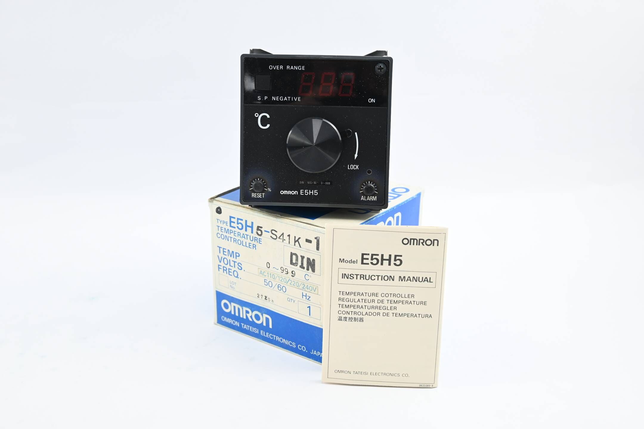 Omron Temperatur Controller 0-99.9°C 110/120/220/240 VAC ( E5H5-S41K-1-DIN )