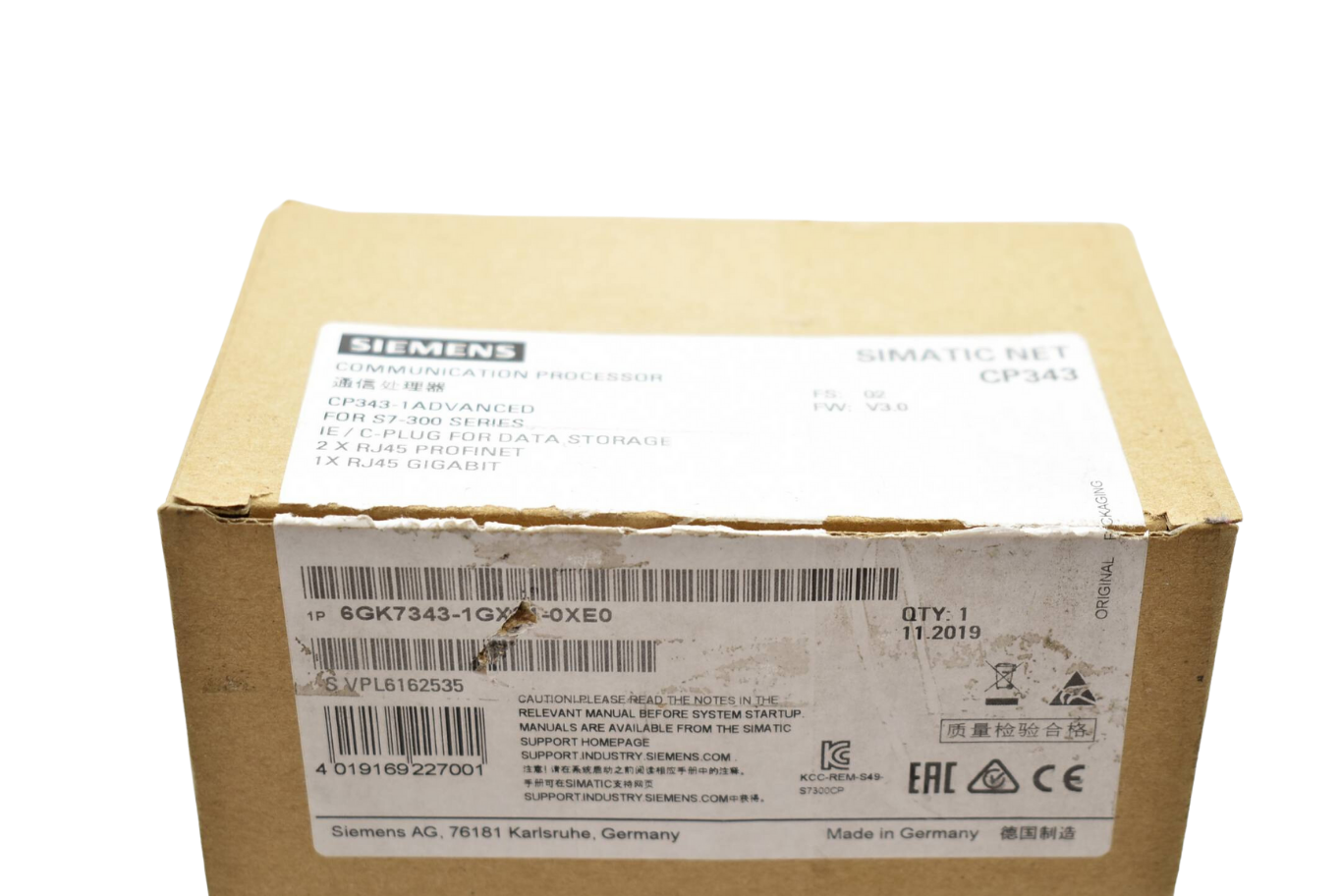 Siemens simatic NET CP343 6GK7343-1GX21-0XE0 ( 6GK7 343-1GX21-0XE0 ) E.02